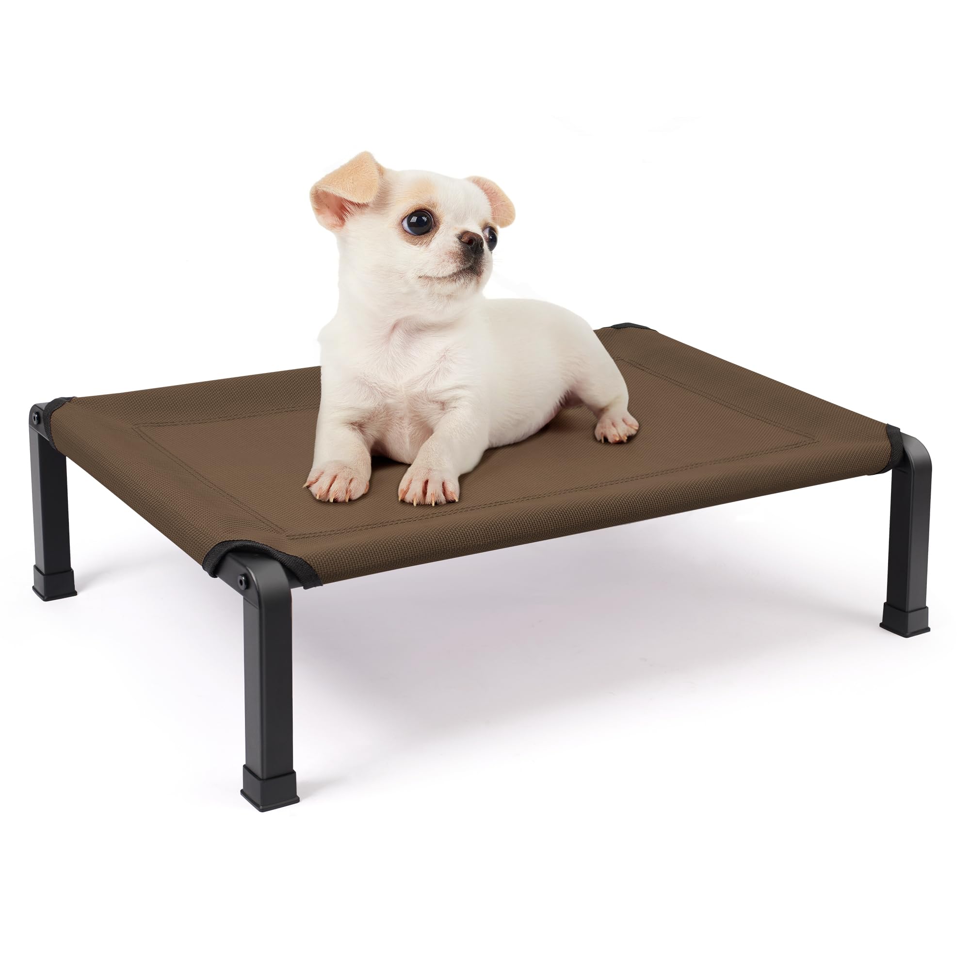 Heeyoo Elevated Dog Bed, Cooling Raised Pet Cot With Chew Proof Mesh Fabric And Steel Frame, Portable Dog Cot Bed With No-Slip R