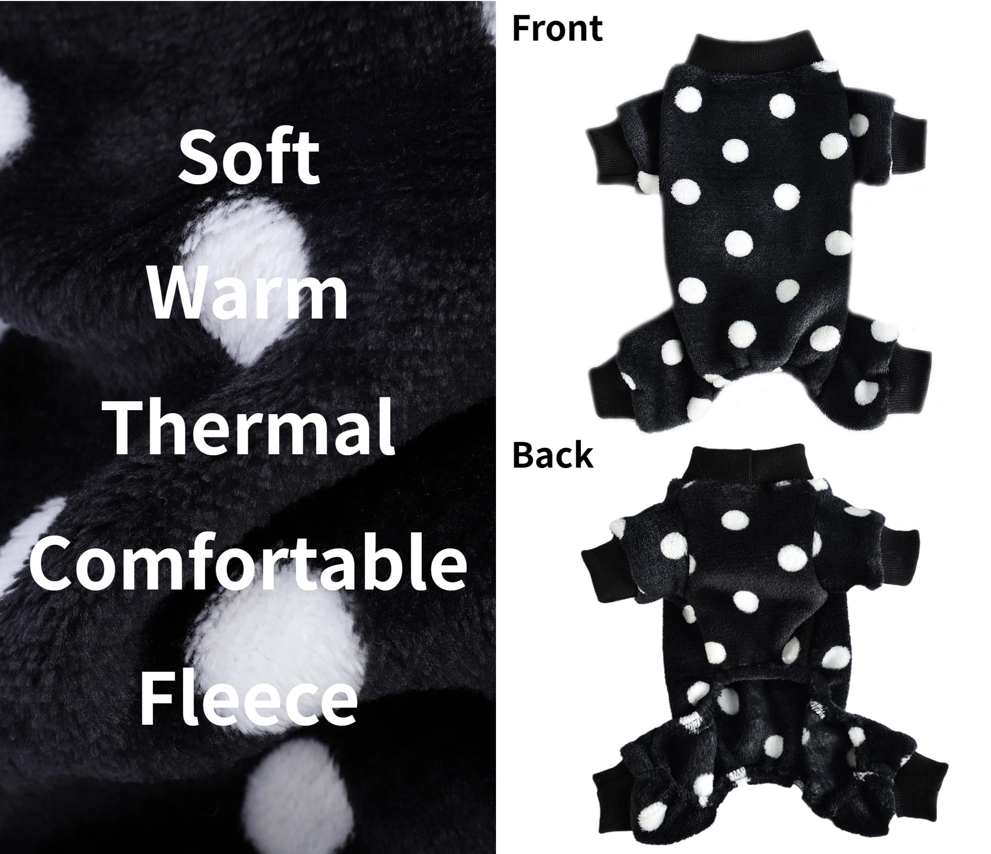 Dog Pajamas for Small Dogs Girl Boy Winter Onesies Pjs Cold Weather Puppy 4 Legged Sweater Clothes for Chihuahua Yorkie Teacup J