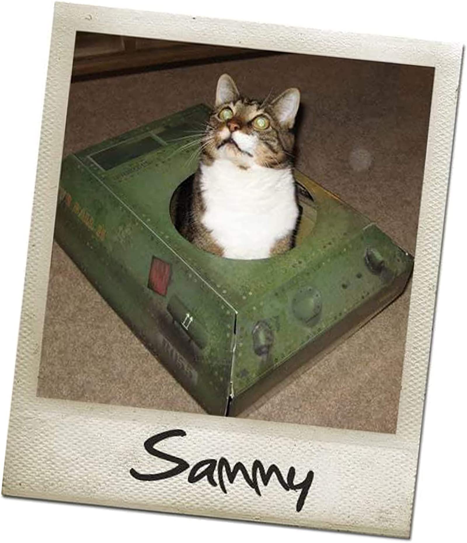 Suck Uk | Tank Cat House | Cardboard Kitten Toys & Cat Bed | Interactive Cats Toy For Kittens & Cats | Novelty Kitten Accessorie