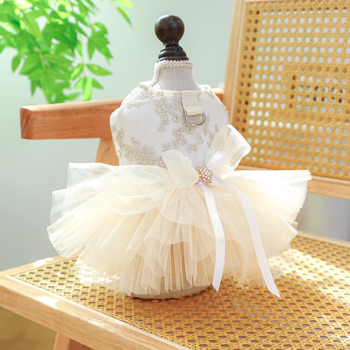 Marupet Fashion Sweet Puppy Dog Blingbling Princess Skirt Pet Dog Lace Cake Camisole Tutu Dress E-White Xs