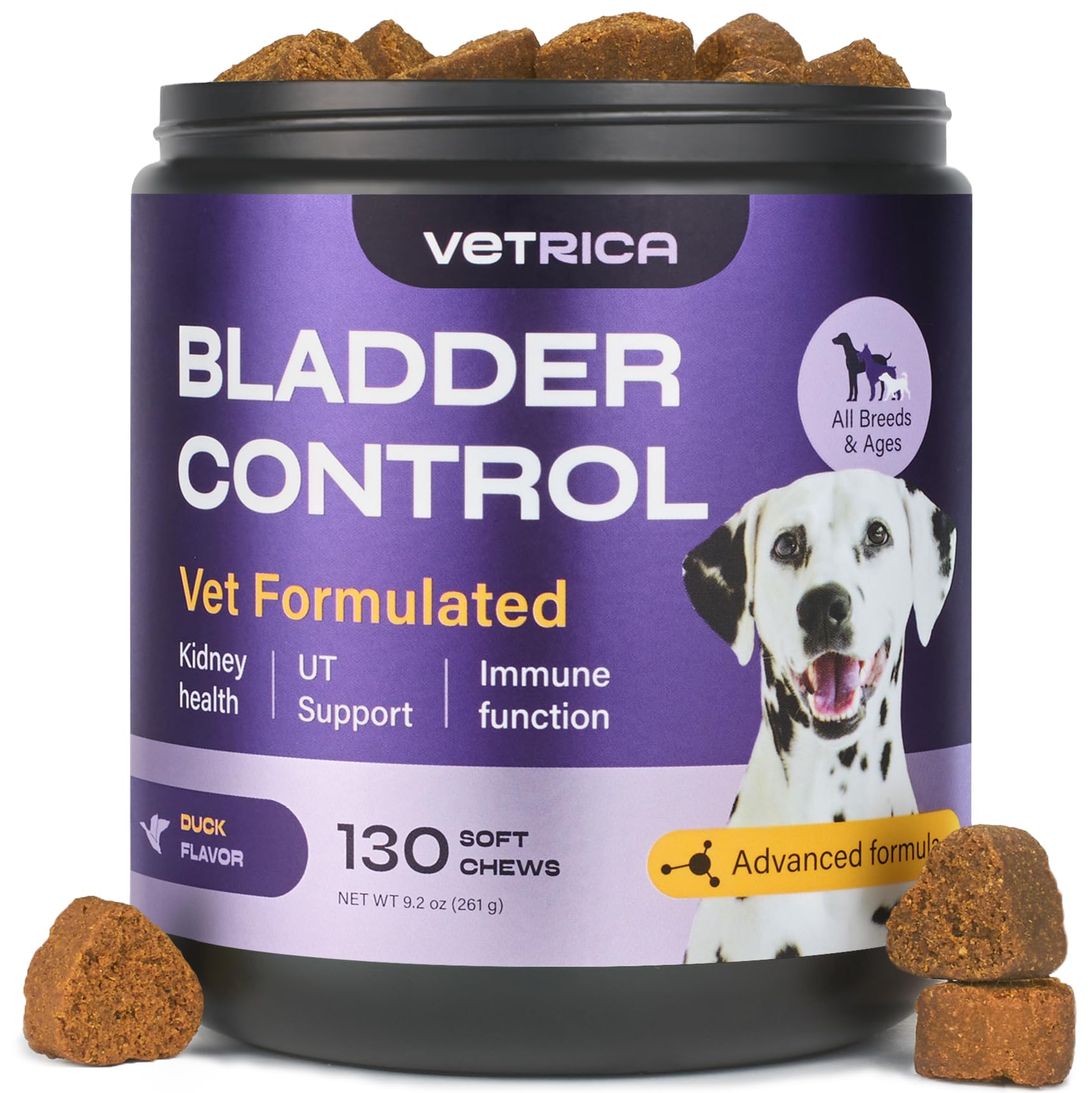 Dog UTI Treatment - Bladder Control Cranberry Chews - Cranberry Supplement for Immune Function, Urinary Tract, Bladder & Kidney 