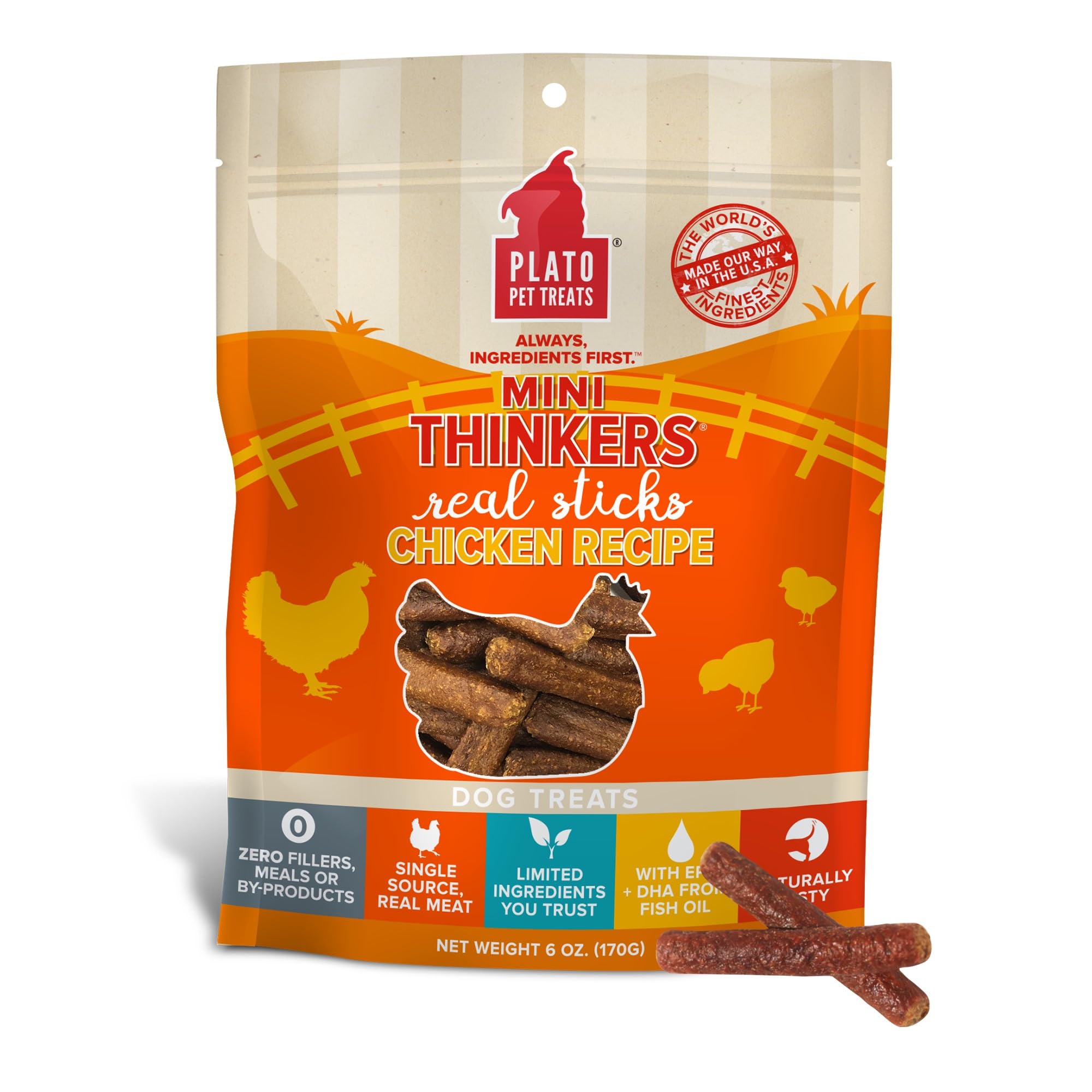 Plato Dog Mini Thinkers Chicken 6Oz