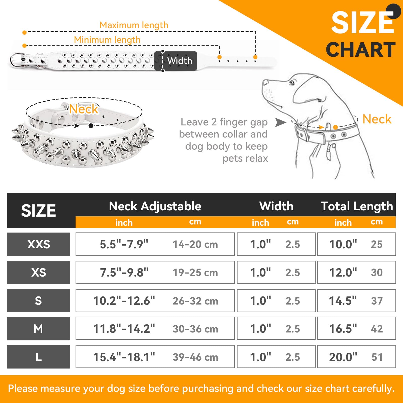 Petcare Spiked Dog Collar White Soft Pu Leather Funny Mushrooms Rivet Spike Studded Puppy Collar Adjustable Outdoor Pet Dog Coll