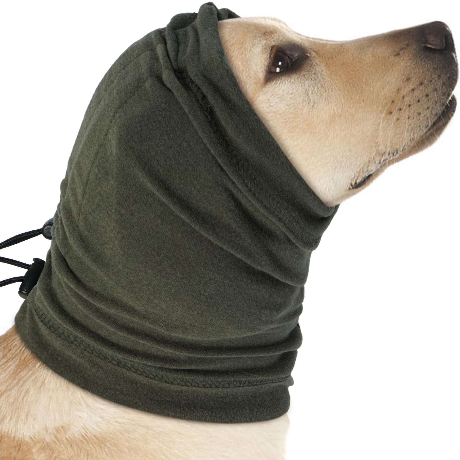 Nanaki Dog Calming Hoodie-Upgrade Anti-Slip Hematomas Ear Wraps Cover, Adjustable Dog Snood Ear Muffs Protector For Noise Protec