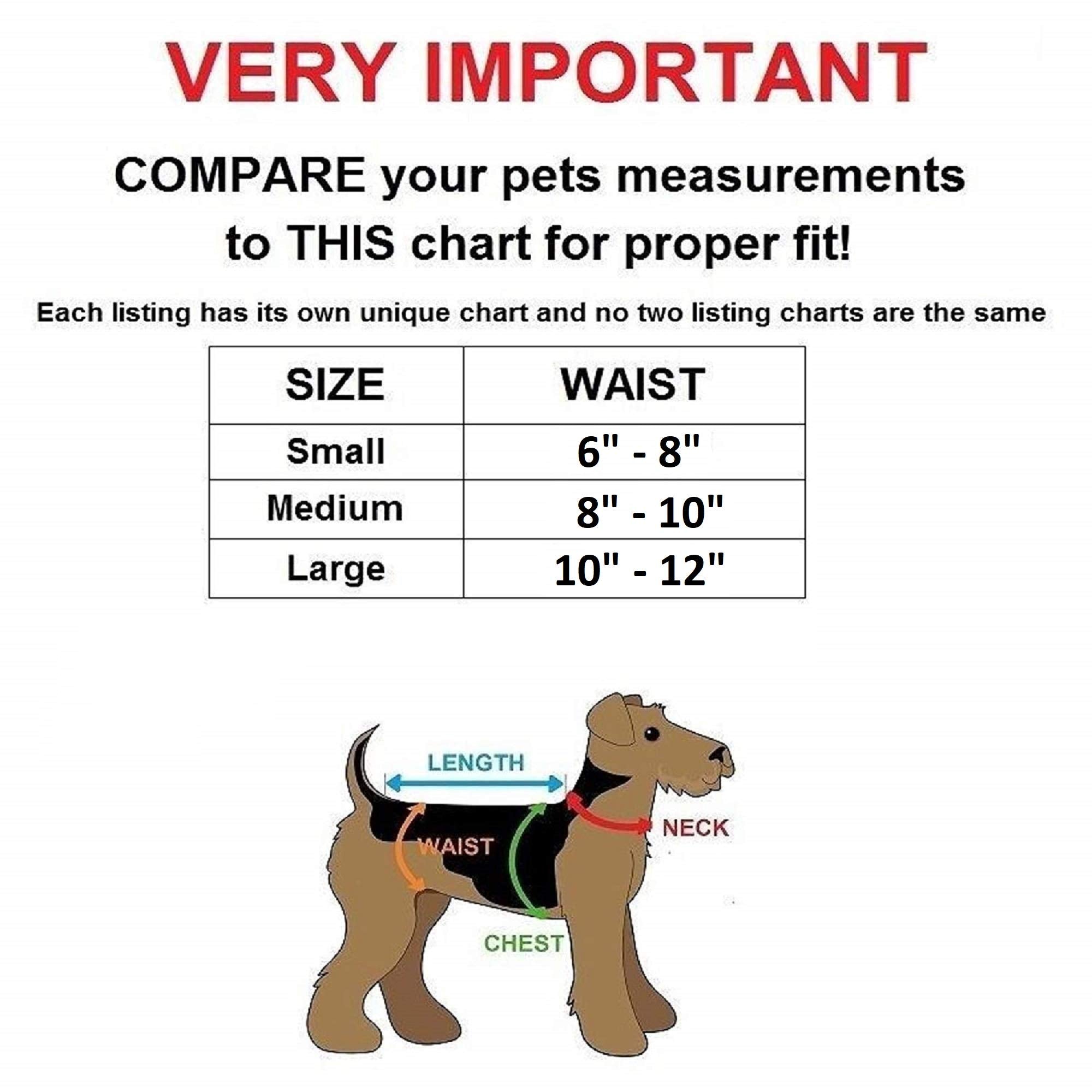 Funnydogclothes Dog Skirt Diaper Female Sanitary Pant Dress Ruffles Cotton Small Pet Cat (Medium: Waist 8' - 10', Pack Of 3 Colors)