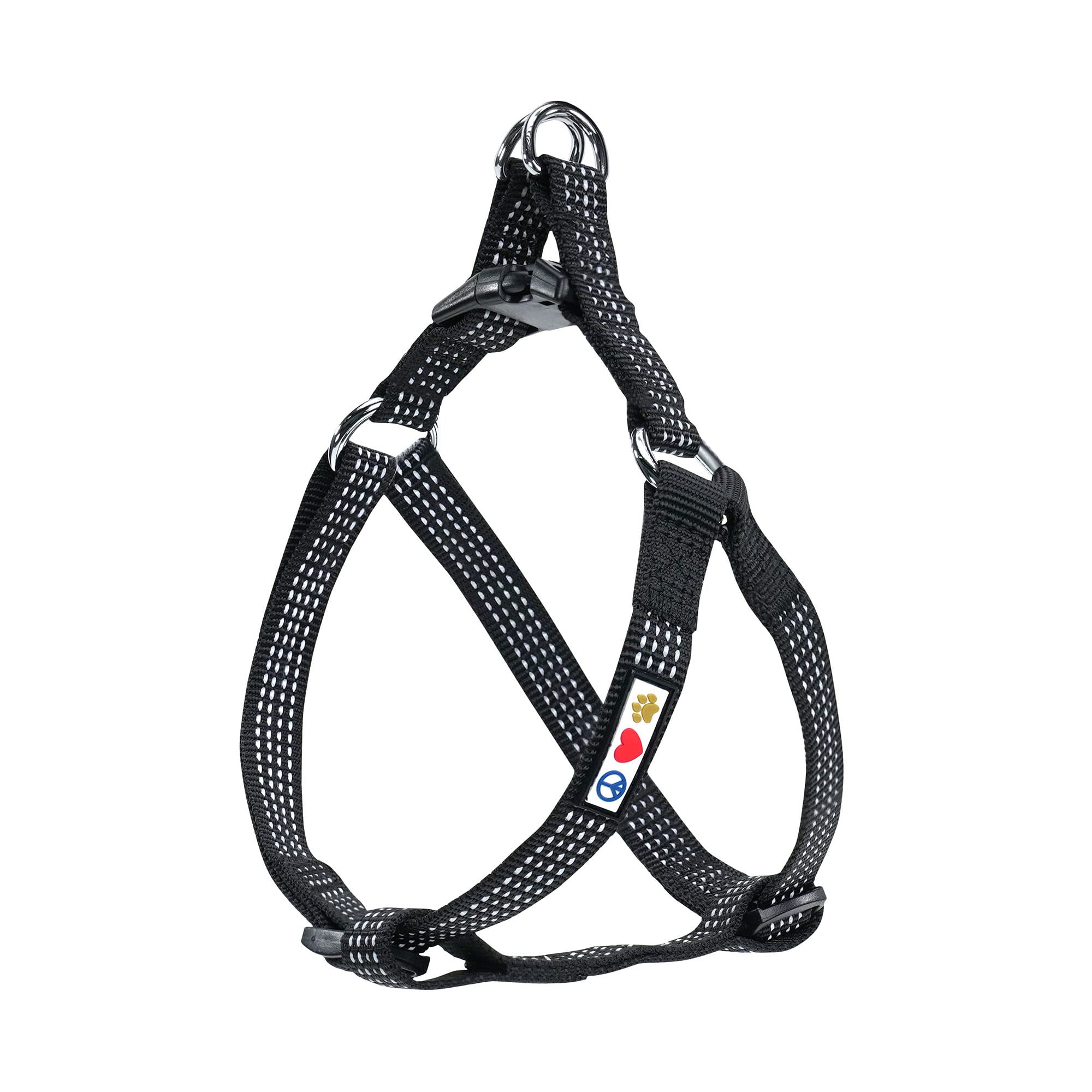 Pawtitas Dog Harness Small Sized Dog Black Dog Harness Step in from a Senior Dog to a Puppy Harness Adjustable Reflective Dog Ha