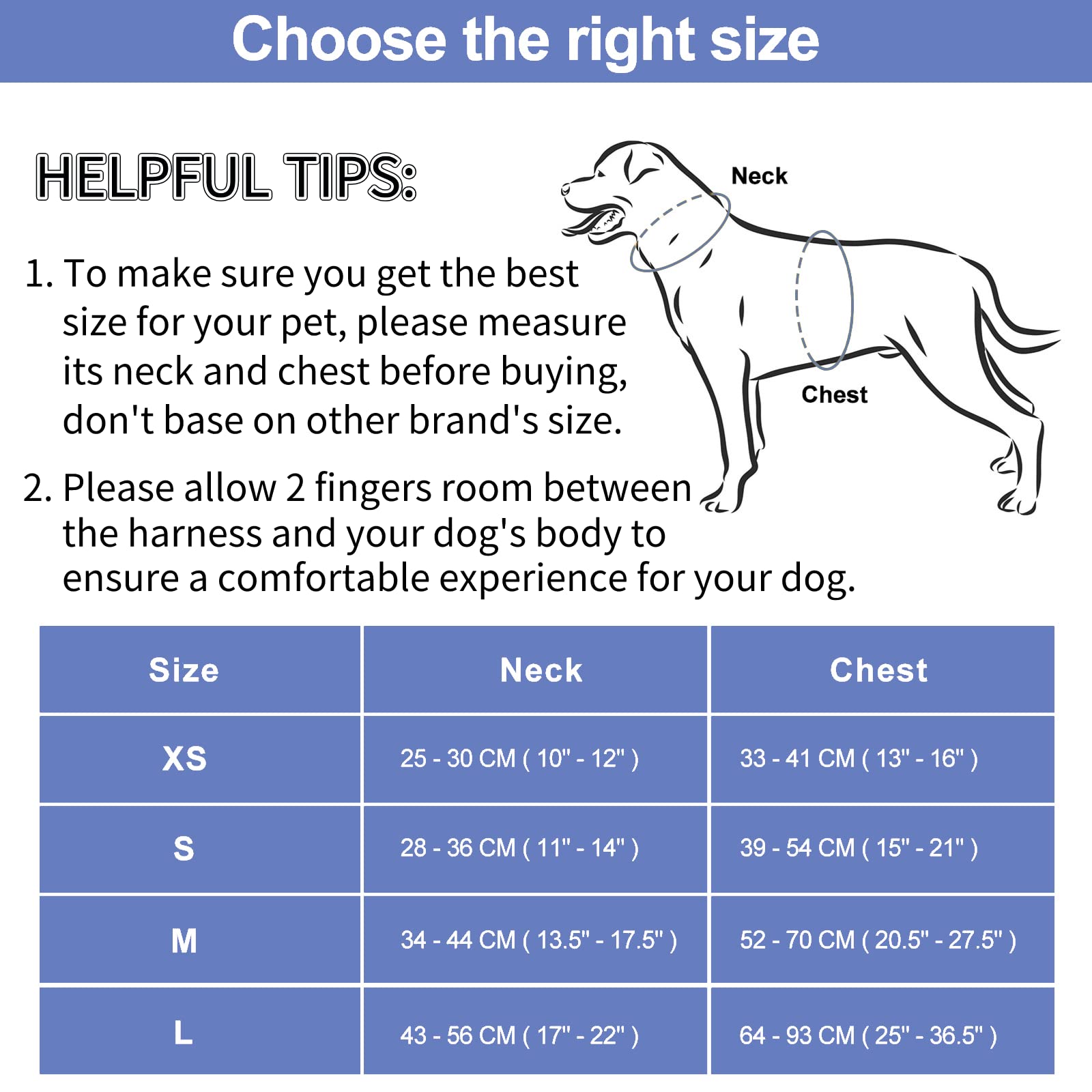 Wisedog No Pull Lightweight Dog Vest Harness With Soft And Comfortable Cushion, Breathable Mesh, For Small Medium Large Dogs Walking (Xs(Neck: 7.48'-10.63';Chest: 10.63'-15.35'), Blue)