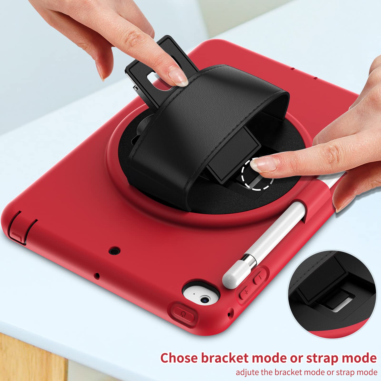 Oribox Morandi Case For Ipad Mini 54, Full Body Shockproof, 3 In 1 Drop Protection With 360A Kickstandhand Strap