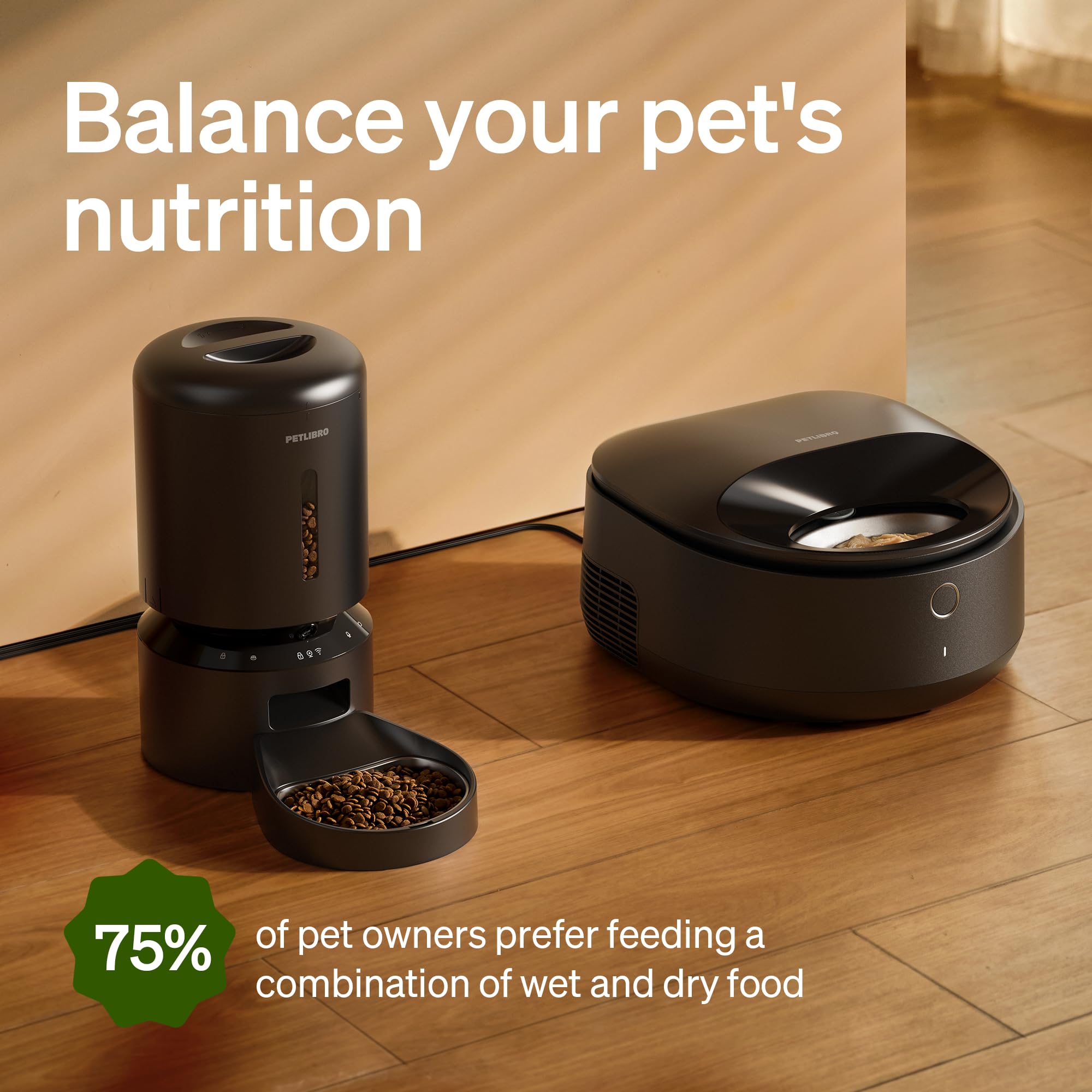 PETLIBRO Automatic Cat Feeder Wet Food with Stainless Steel Bowl 2 Packs, Refrigerated Auto Cat Feeder with Semiconductor Coolin