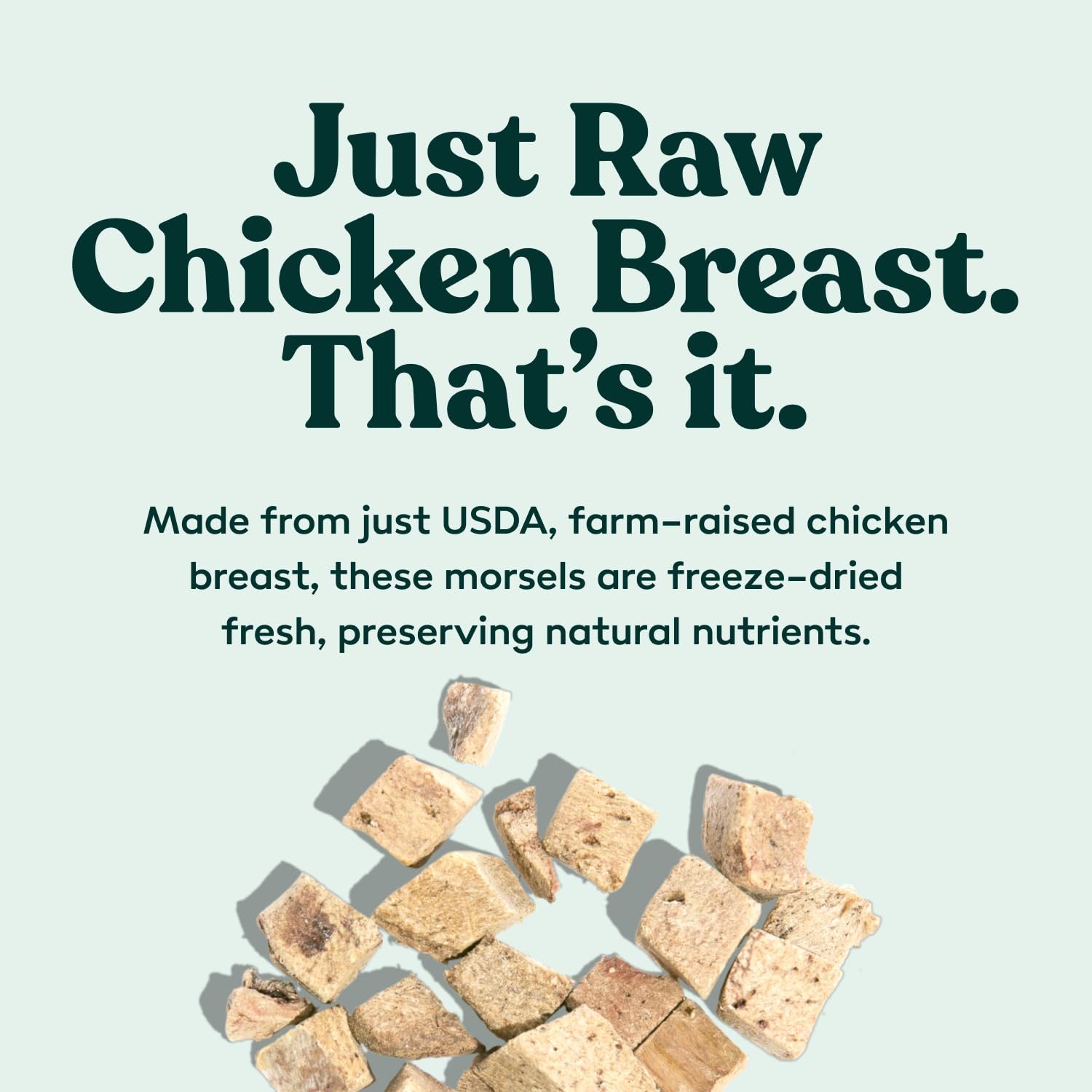 Little Hunter Freeze Dried Dog Treats - Chicken Breast - Raw Single Ingredient Chicken Breast Dog Treats for Snacks, Training, D