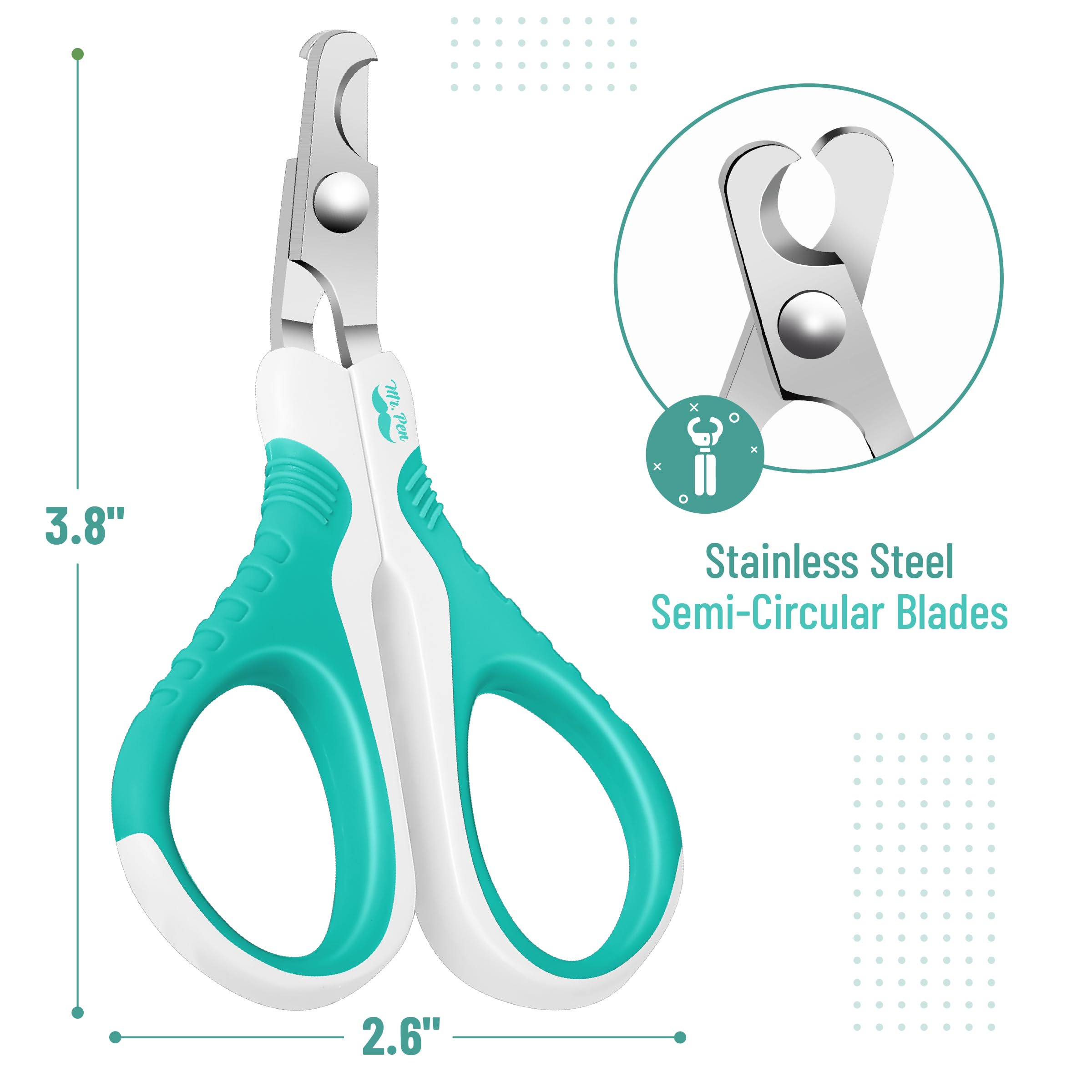Mr. Pen Cat Nail Clipper, Sky Blue, Model EFXS001M411VC, Pet Nail Trimmer for Cats and Small Dogs