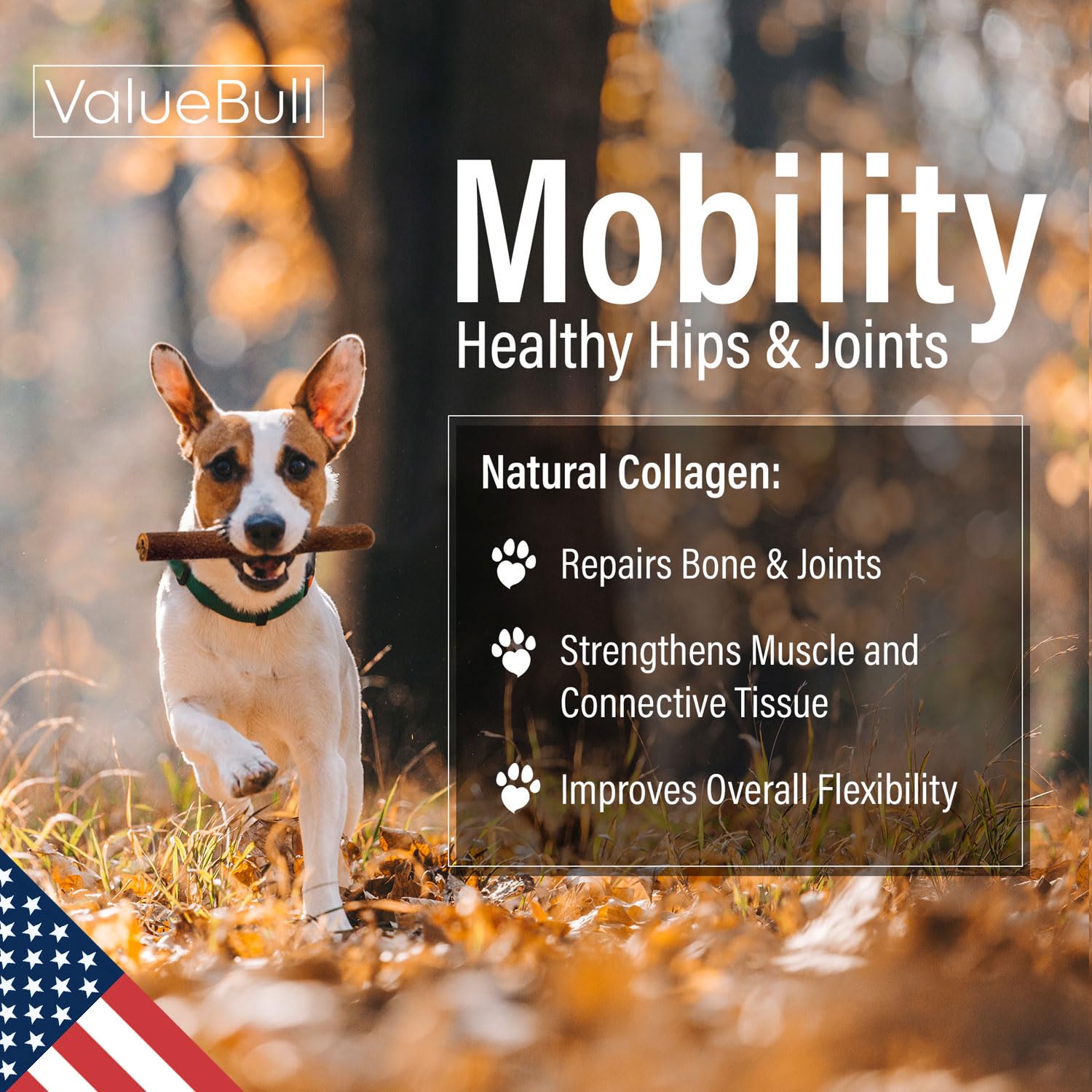 ValueBull USA Collagen Sticks for Small Dogs, 6 Inch Extra Thin Chews, Natural Dog Treats, 200 Count Bulk Pack - Promotes Joint,