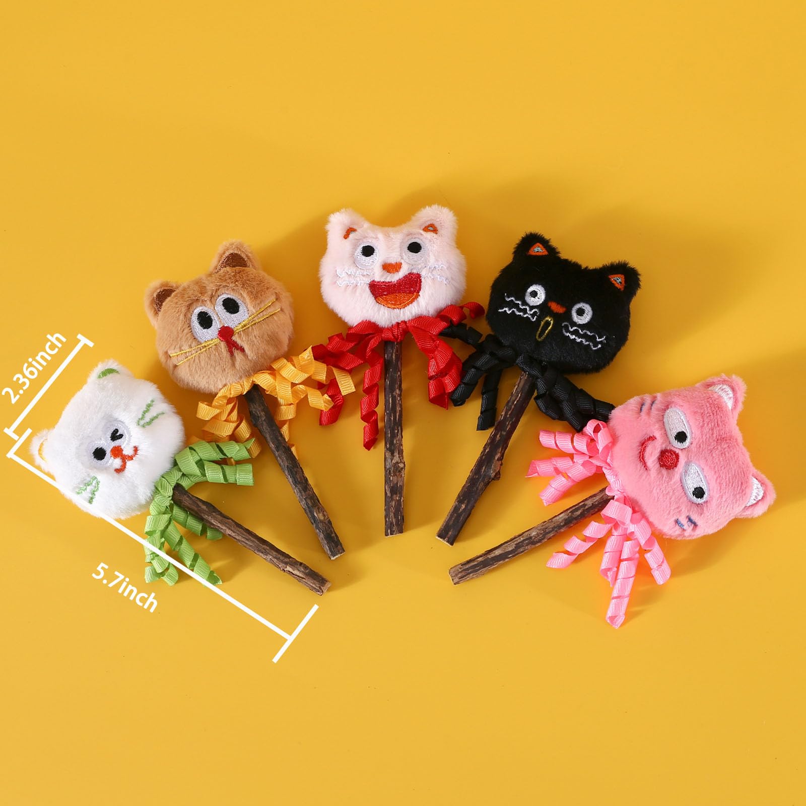 Pawdea Silvervine Cat Chew Sticks - Kitten Teething Toys With Catnip For Indoor Cats (Pink)