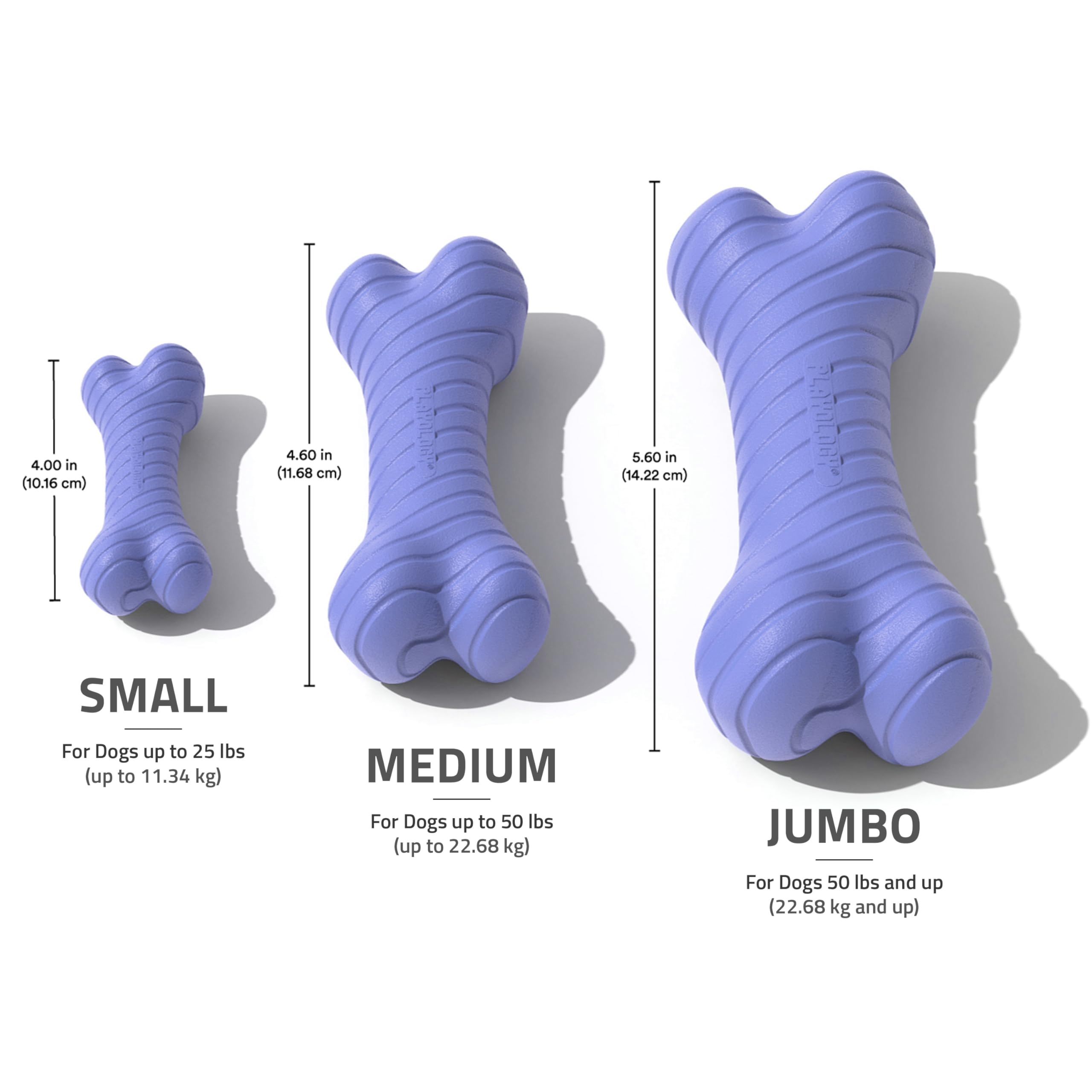 Playology Dog Toys | Dual Layer Bone Durable Chew Toy Bone for Dogs | Medium Blueberry Scented Toy - Easy to Clean and Made from