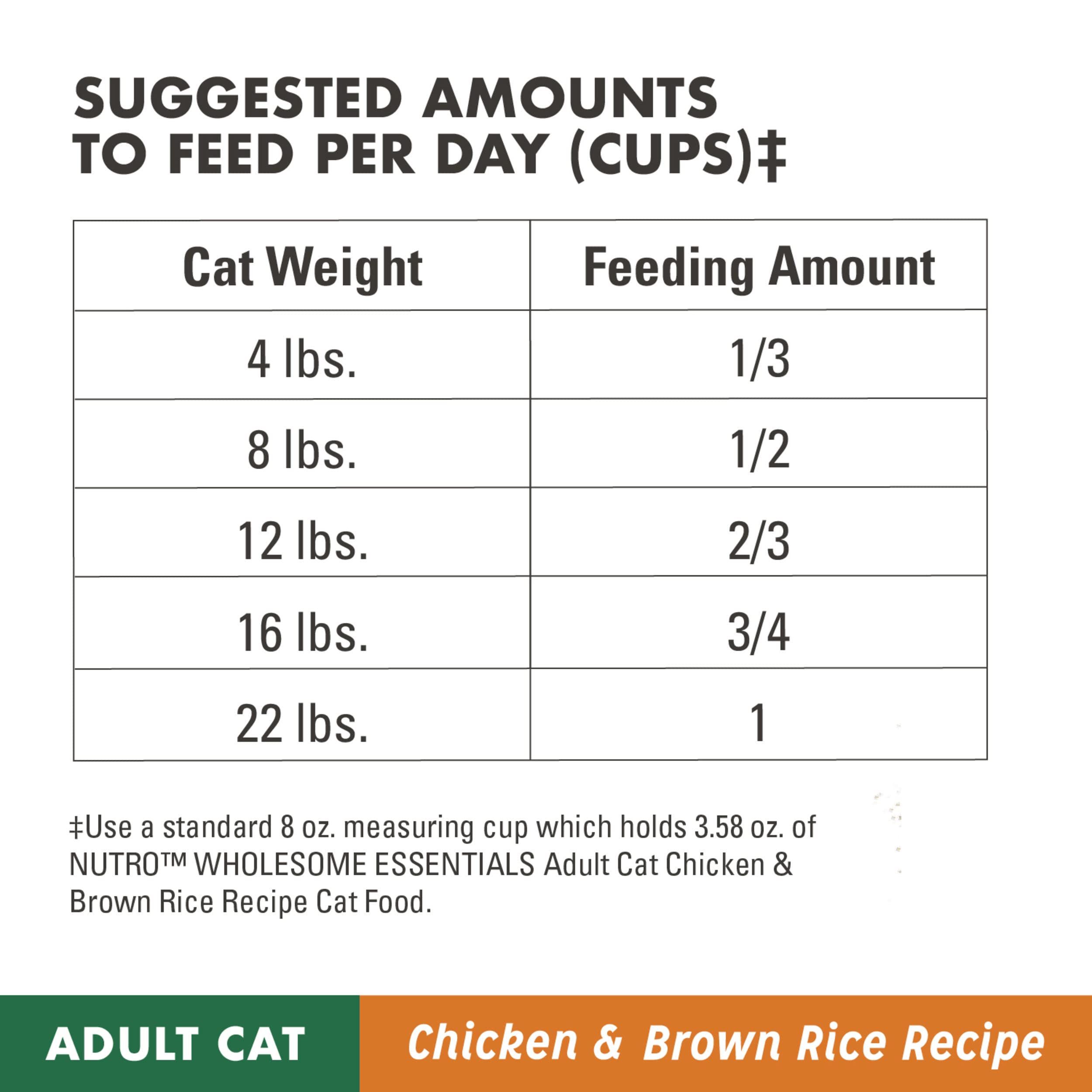 Nutro Wholesome Essentials Adult Dry Cat Food, Chicken & Brown Rice Recipe, 3 lb. Bag