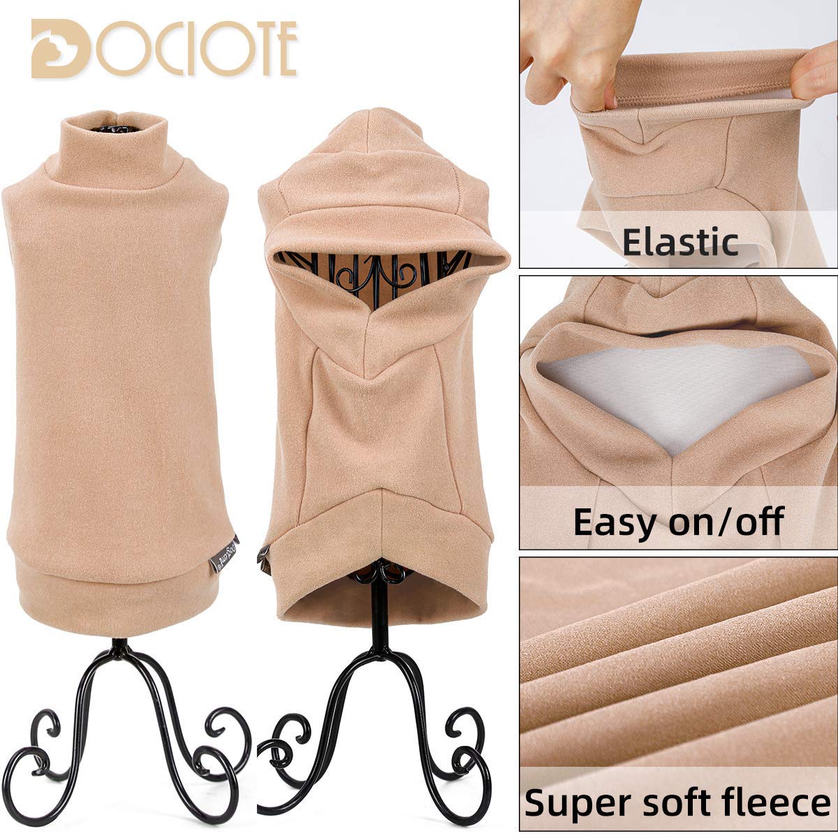 Small Dogs Fleece Dog Sweatshirt - Cold Weather Hoodies Spring Soft Vest Thickening Warm Cat Sweater Puppy Clothes Sweater Winter Sweatshirt Pet Pajamas For Small Dog Cat Puppy