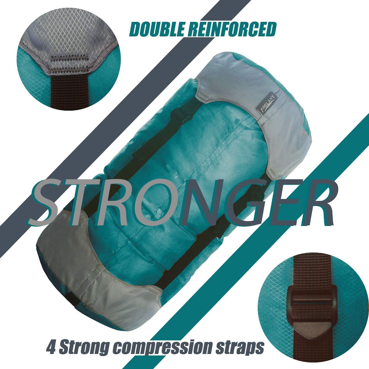 Frelaxy Compression Sack, Ultralight Sleeping Bag Stuff Sack Compression Stuff Sack - Space Saving Gear For Camping, Hiking, Bac