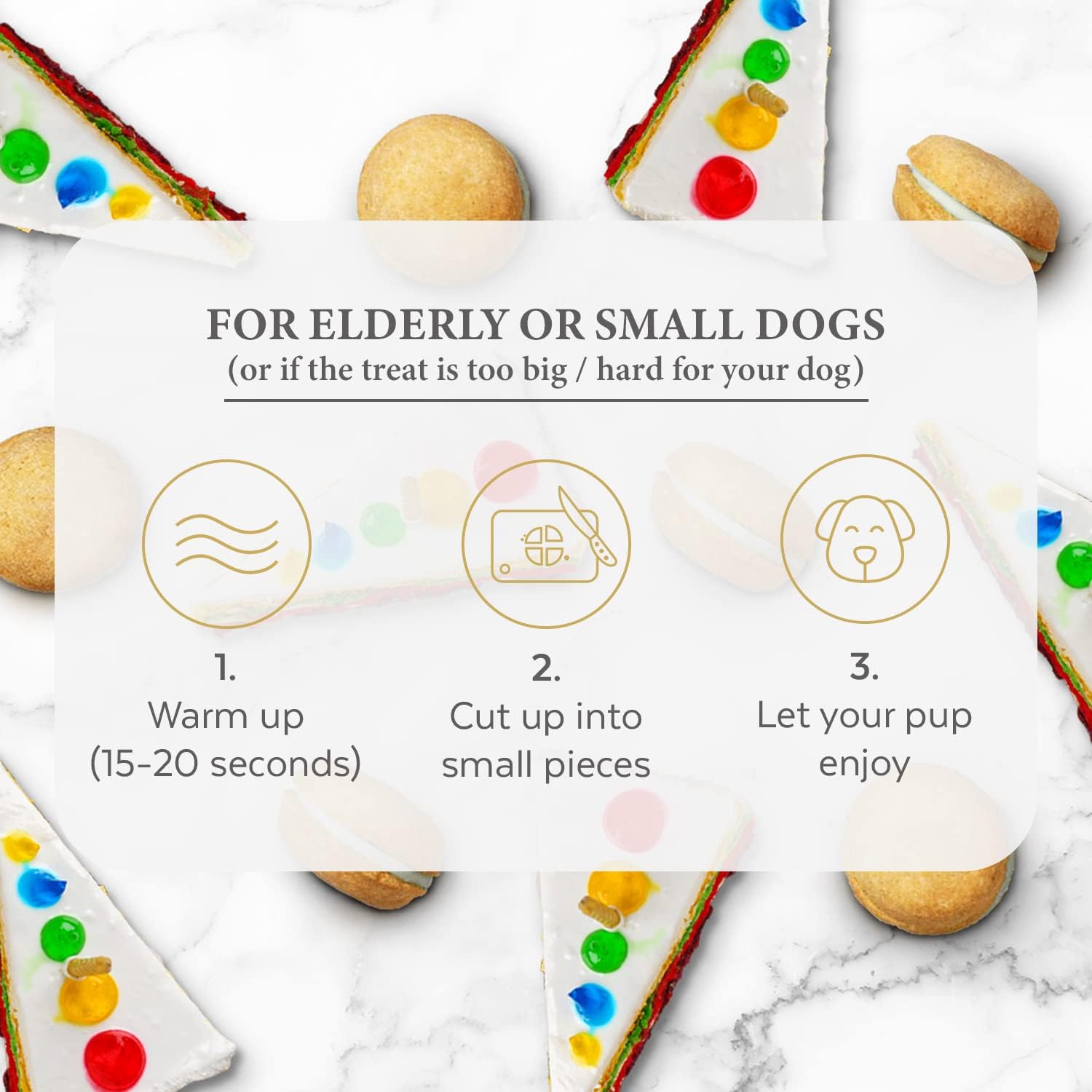Dog Macarons - count of 6 (Dog Treats  Dog gifts)(D0102HIRLYU)