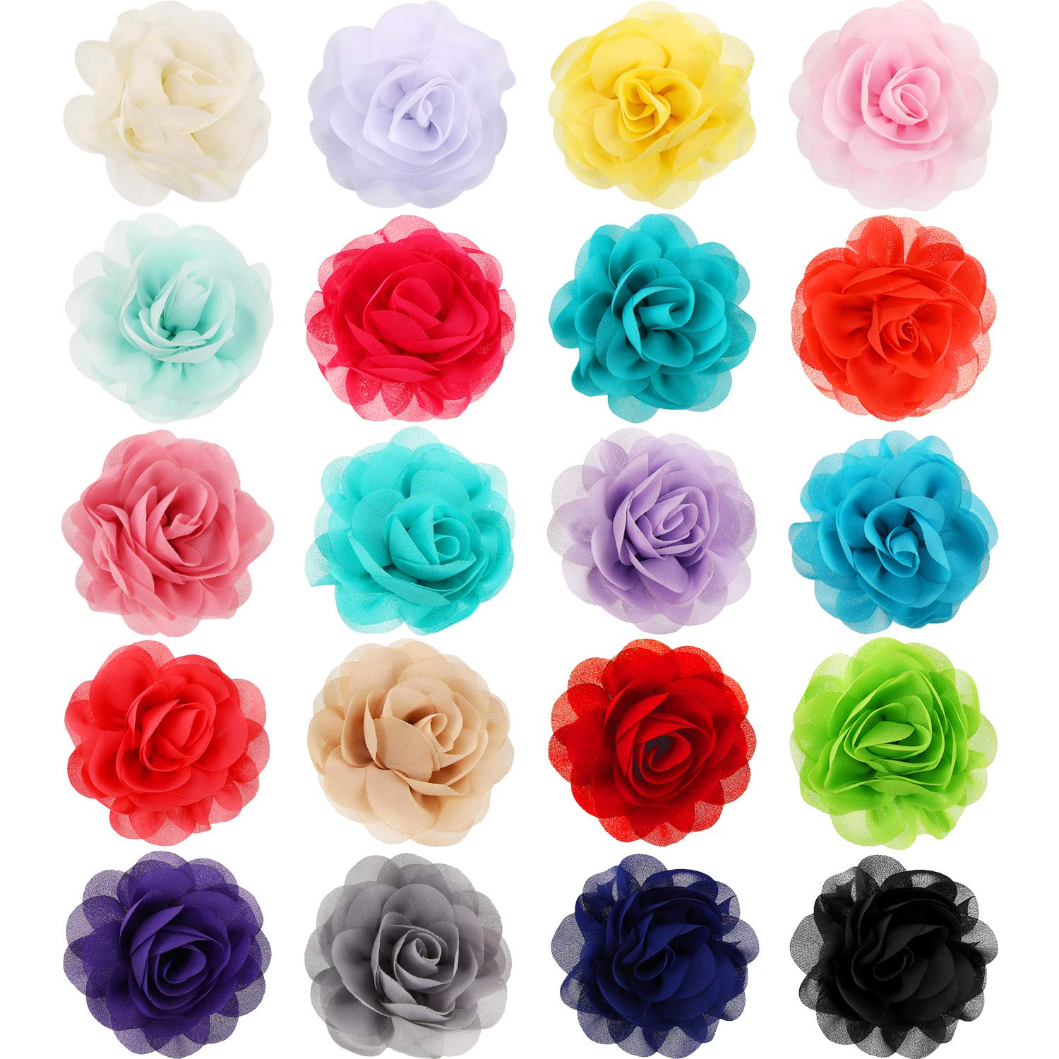 Leinuosen 20 Pcs Flower For Dog Collar Flowers Collars Pet Collar Flowers Multi Color Dog Charms Flower Pet Flower Bow Tie For Cat Puppy Dog Collar Grooming Accessories