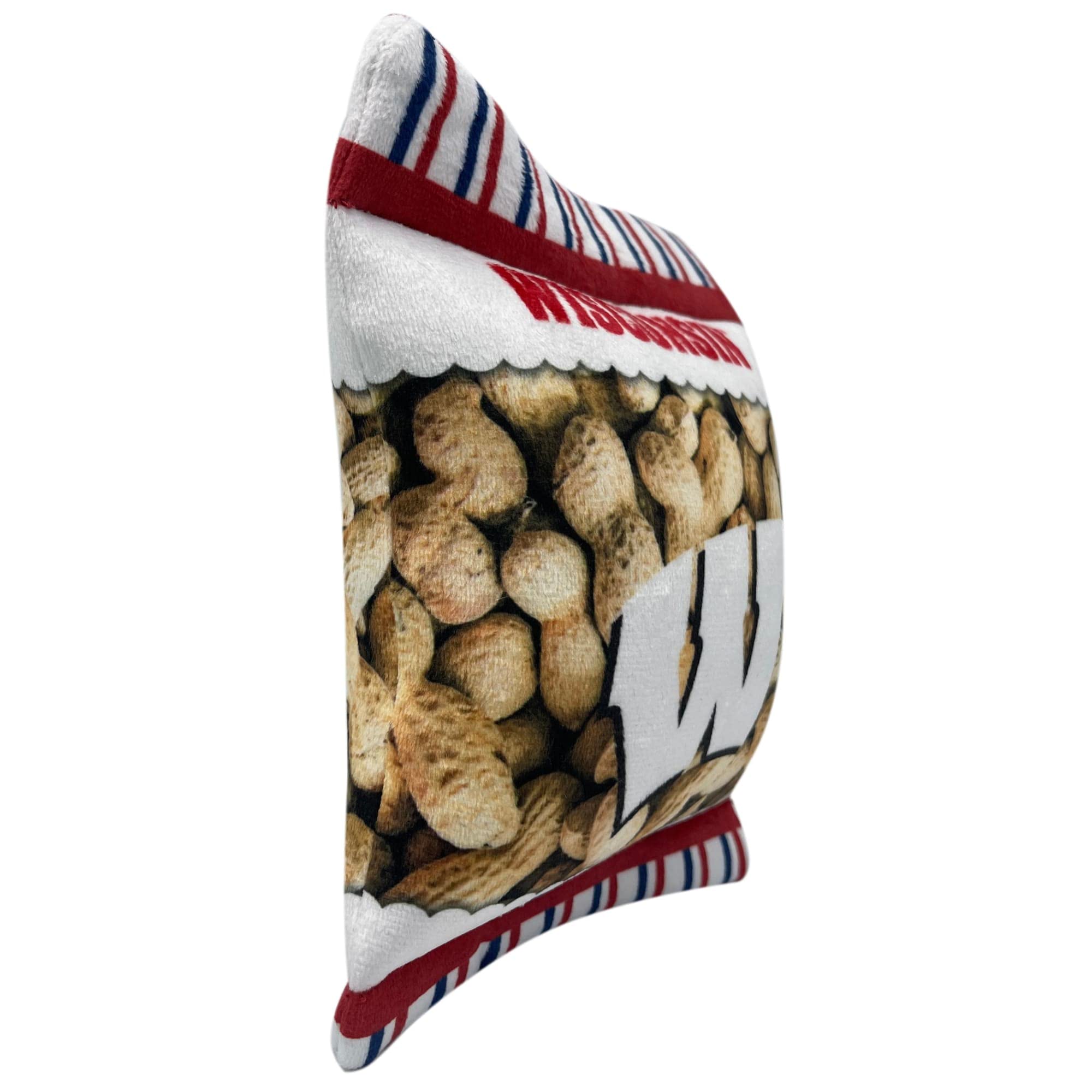 Pets First Ncaa Wisconsin Badgers Crinkle Fine Plush Dog & Cat Squeak Toy- Cutest Stadium Peanuts Snack Toy For Dogs & Cats With