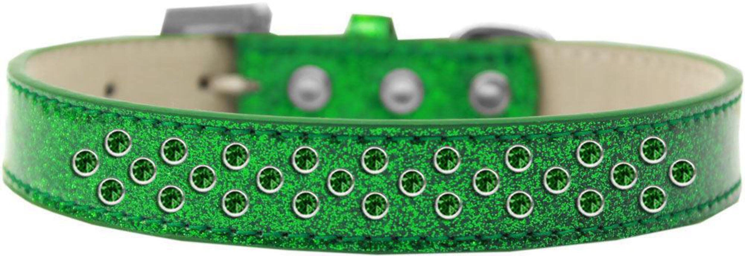 Dog, Puppy & Pet Ice Cream Collar, Emerald Green Crystal Rimsets Sprinkles Emerald Green 14