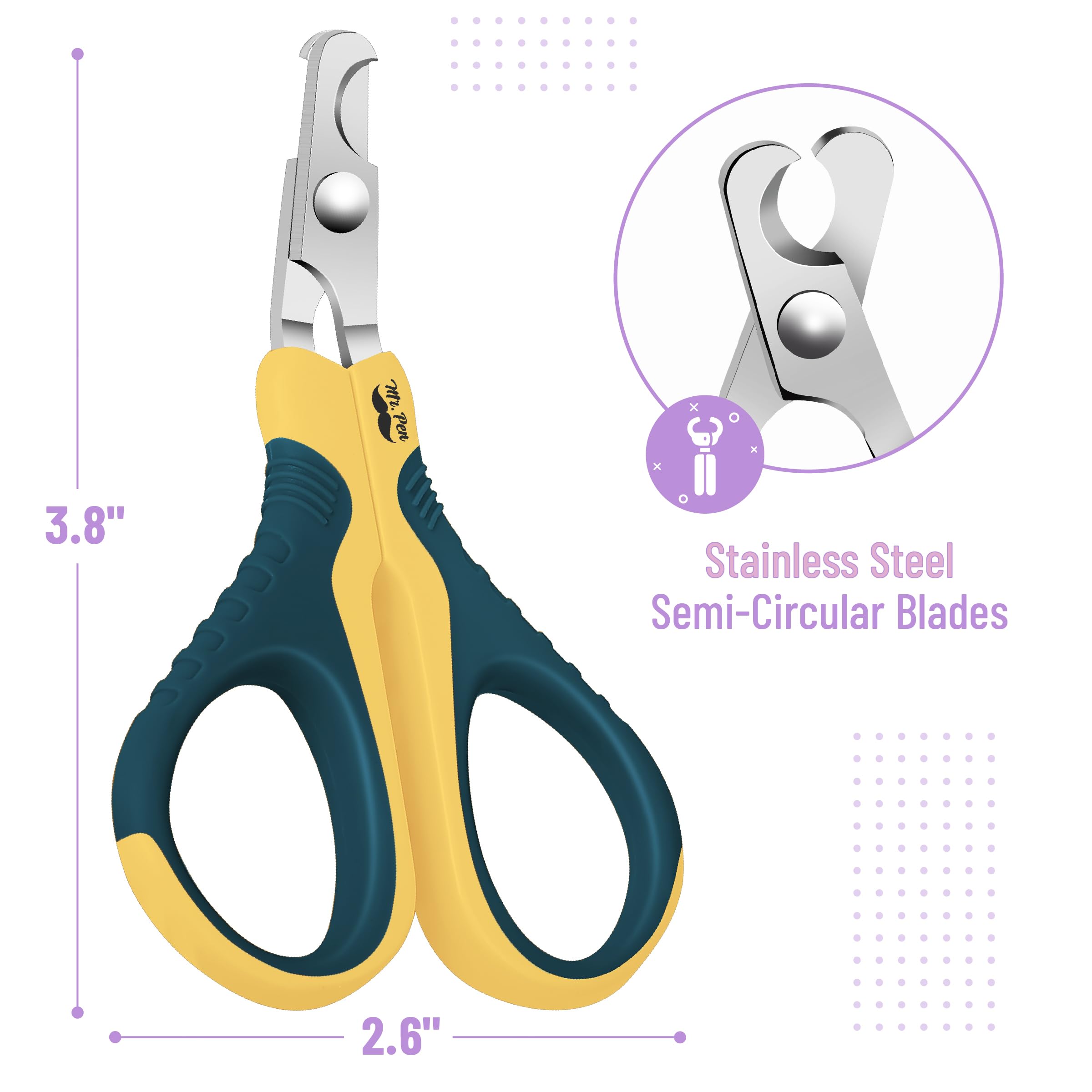 Mr. Pen- Cat Nail Clipper, Yellow & Gray Cat Nail Trimmer, Cat Nail Clippers, Cat Claw Clippers, Cat Clippers For Nails, Pet Nail Clippers, Kitten Nail Clipper, Small Dog Nail Clipper Cat Claw Trimmer