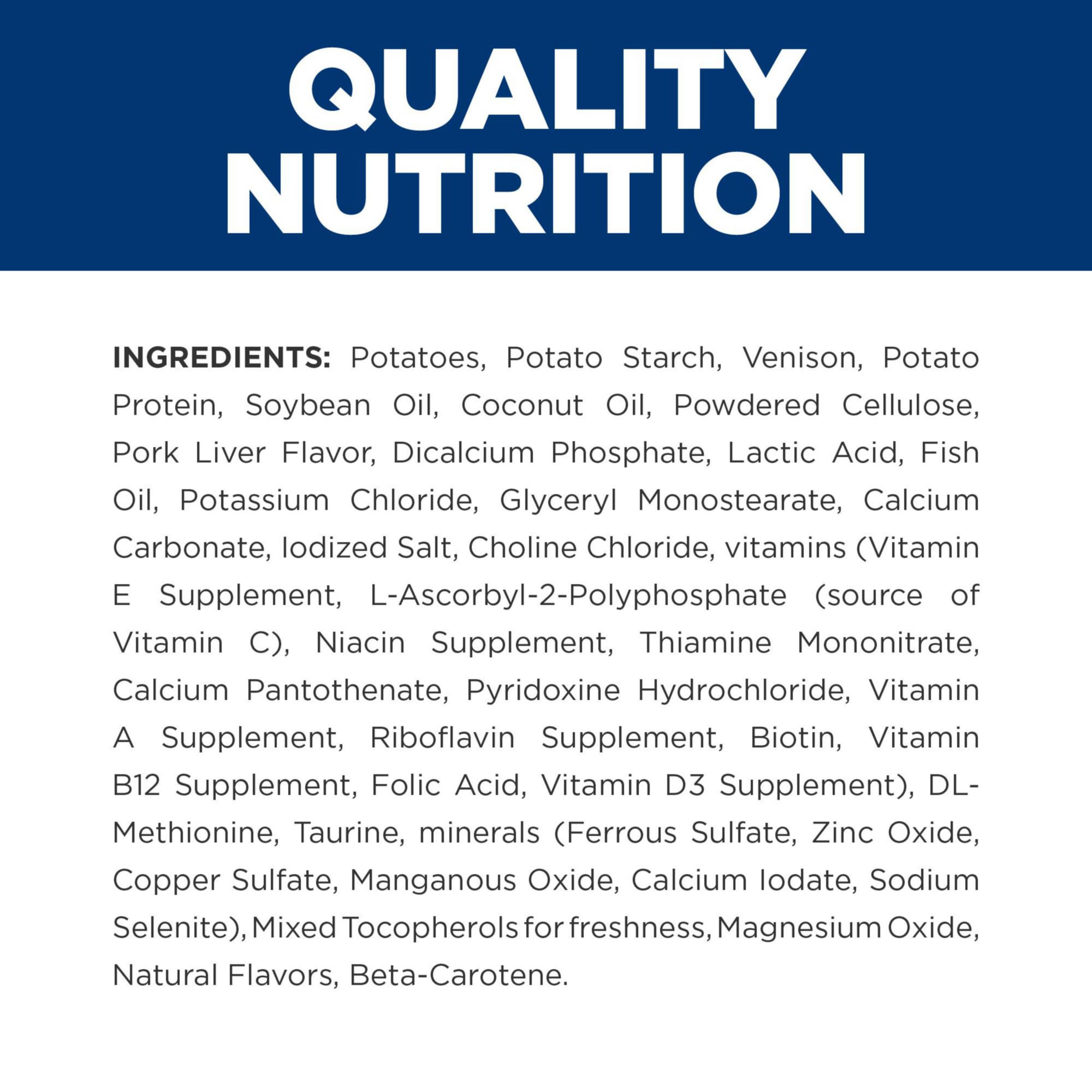 Hills Prescription Diet d/d Food Sensitivities Potato & Venison Formula Dry Dog Food, Veterinary Diet, 8 lb. Bag