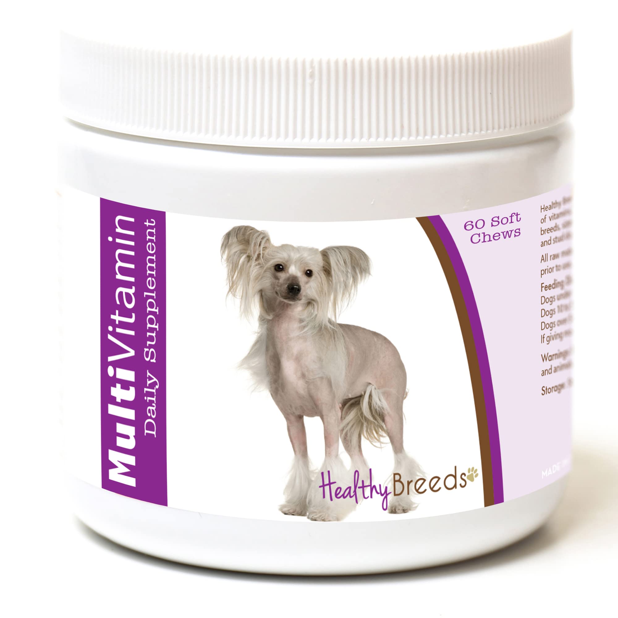 Healthy Breeds Chinese Crested Multi-Vitamin Soft Chews 60 Count