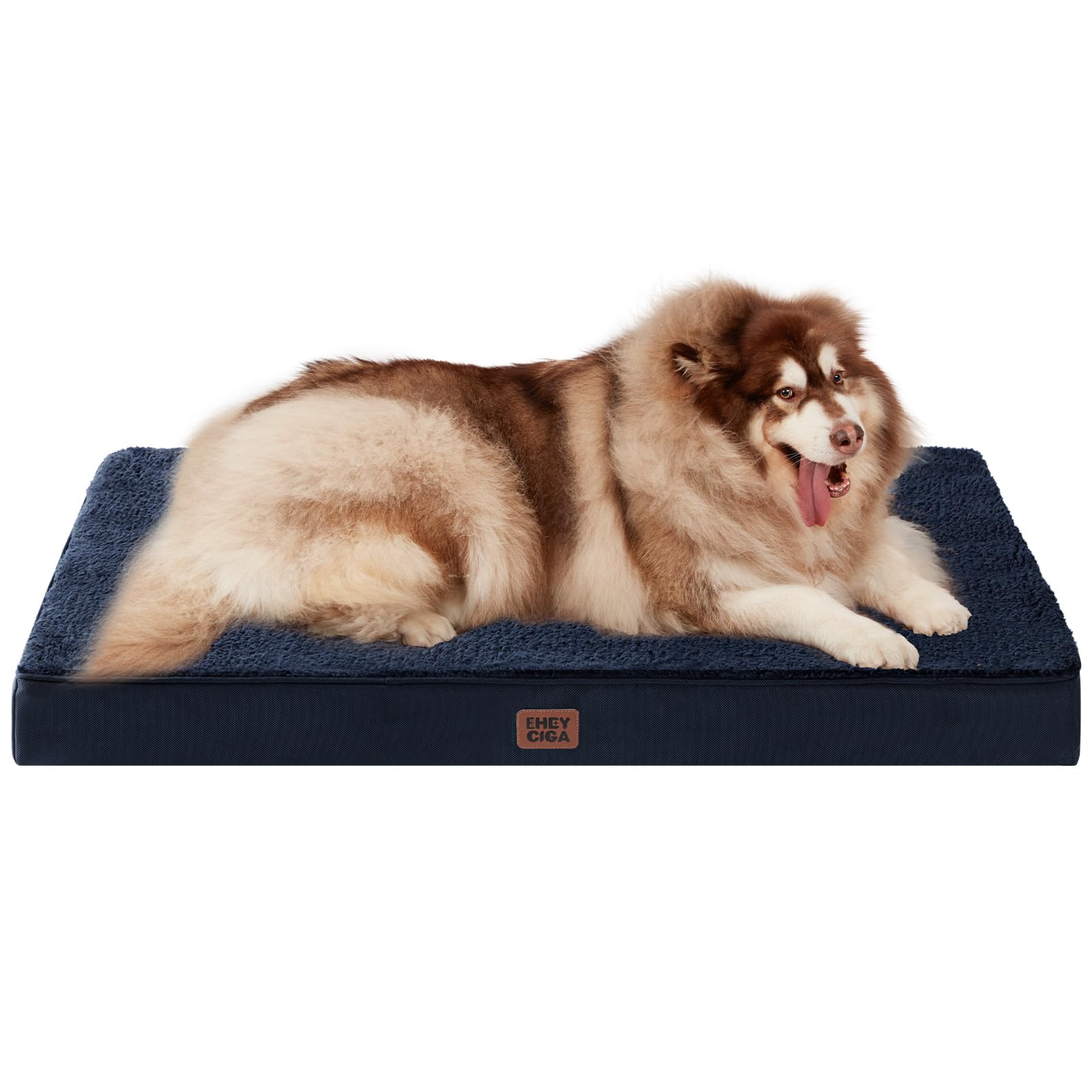 EHEYCIGA Orthopedic XXL Dog Beds for Jumbo Dogs with Removable Washable Cover,Navy, 50x36