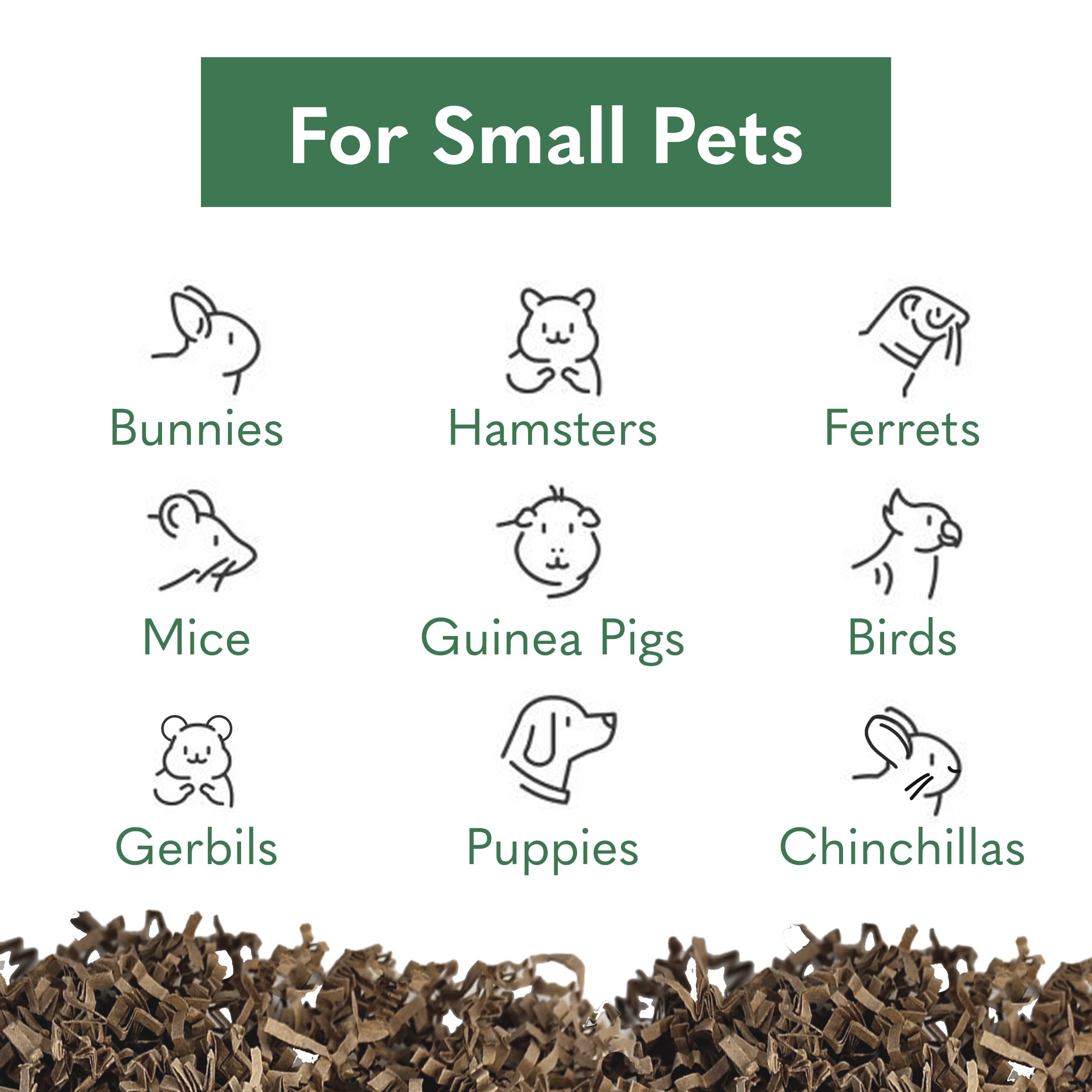Eco Bedding 99% Dust-Free Paper Bedding For Small Pets And Birds, Eco Natural, 4.5L - Safe, Clean, Ideal Nesting & Burrowing Mat