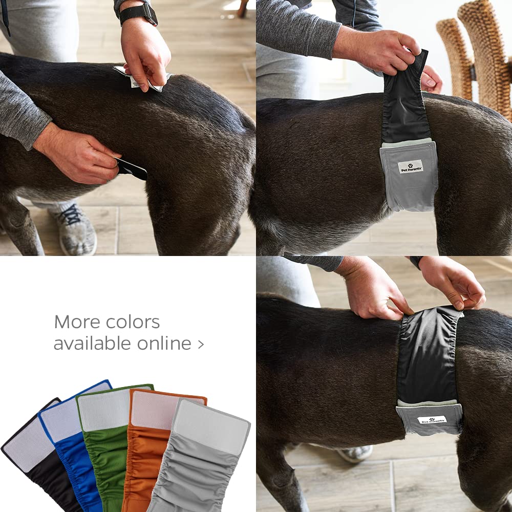 Pet Parents Premium Washable Belly Bands For Male Dogs & Extendrs, (3Pack) Of Male Dog Diapers & Male Dog Belly Bands, Color: Natural, Size: Medium Dog Diapers Male