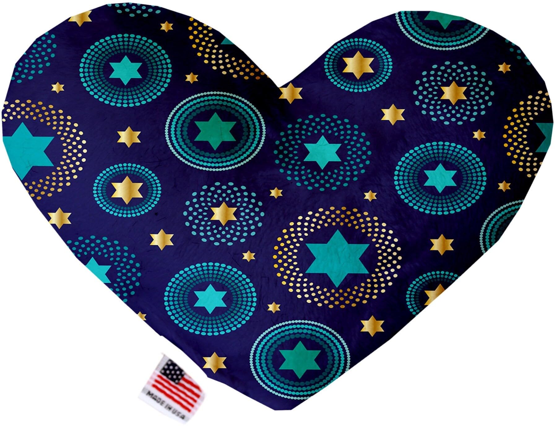 Pet and Dog Plush Heart or Bone Toy, "Hanukkah Group" (Available in different sizes, and 8 different pattern options!) Peace & Hanukkah 10" Plush Bone