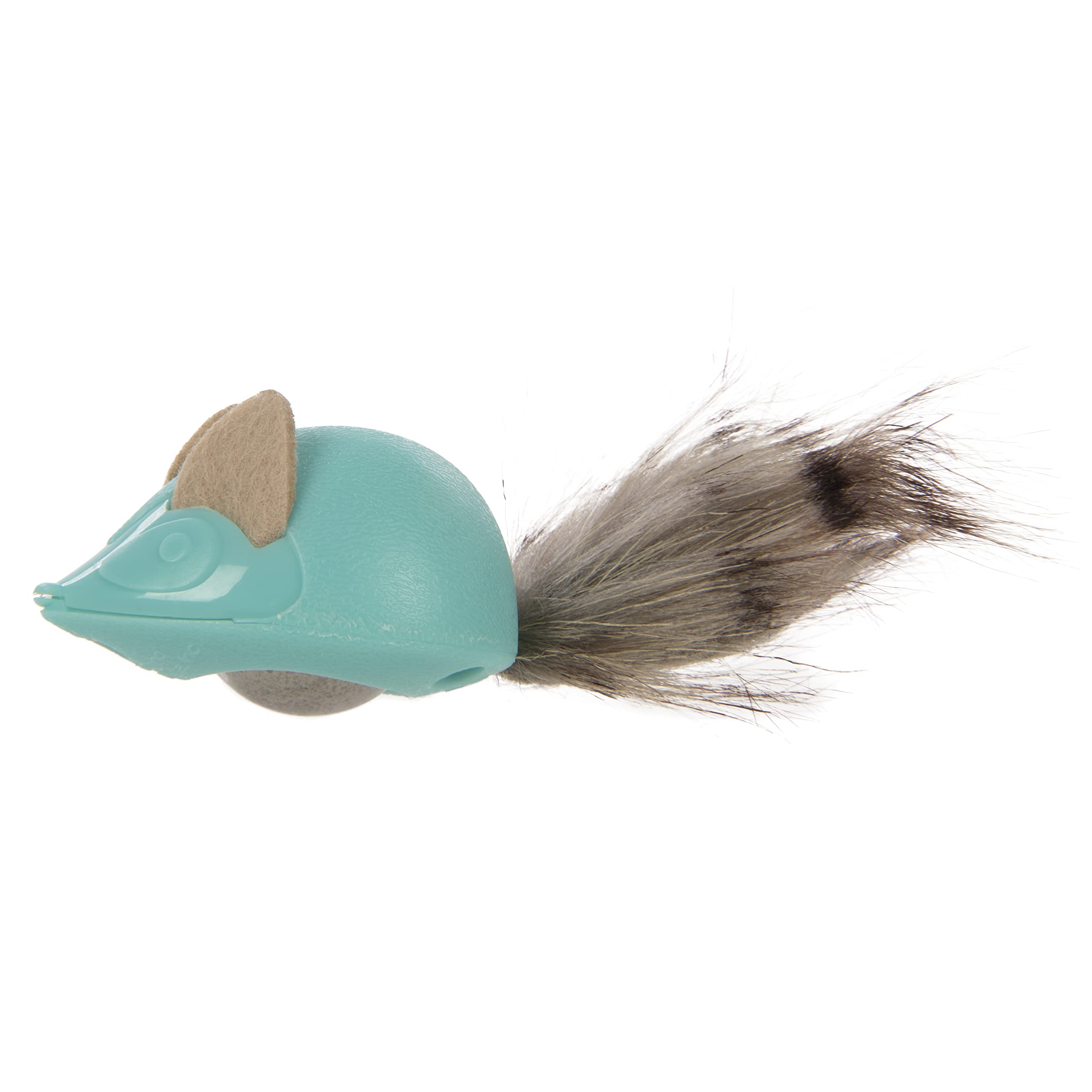 Petlinks Marble Mayhem Rolling Marble Racoon Toy for Cats & Kittens, for Solo & Interactive Play, Encourages Exercise - Teal, On