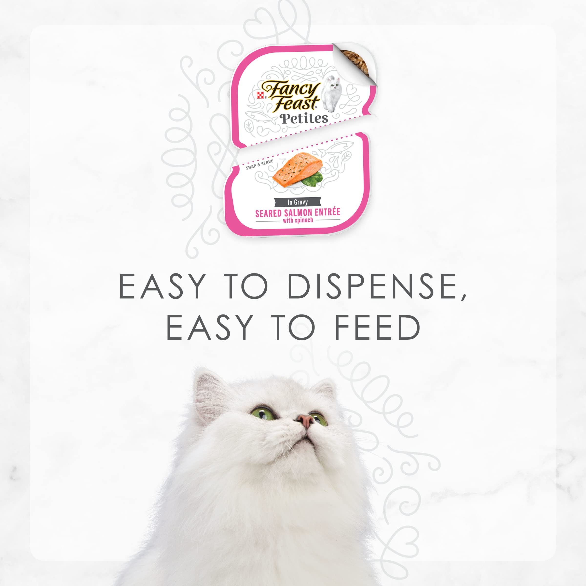 PURINA Fancy Feast Gourmet Gravy Wet Cat Food, Seared Salmon with Spinach, (12) 2.8 oz. Tubs