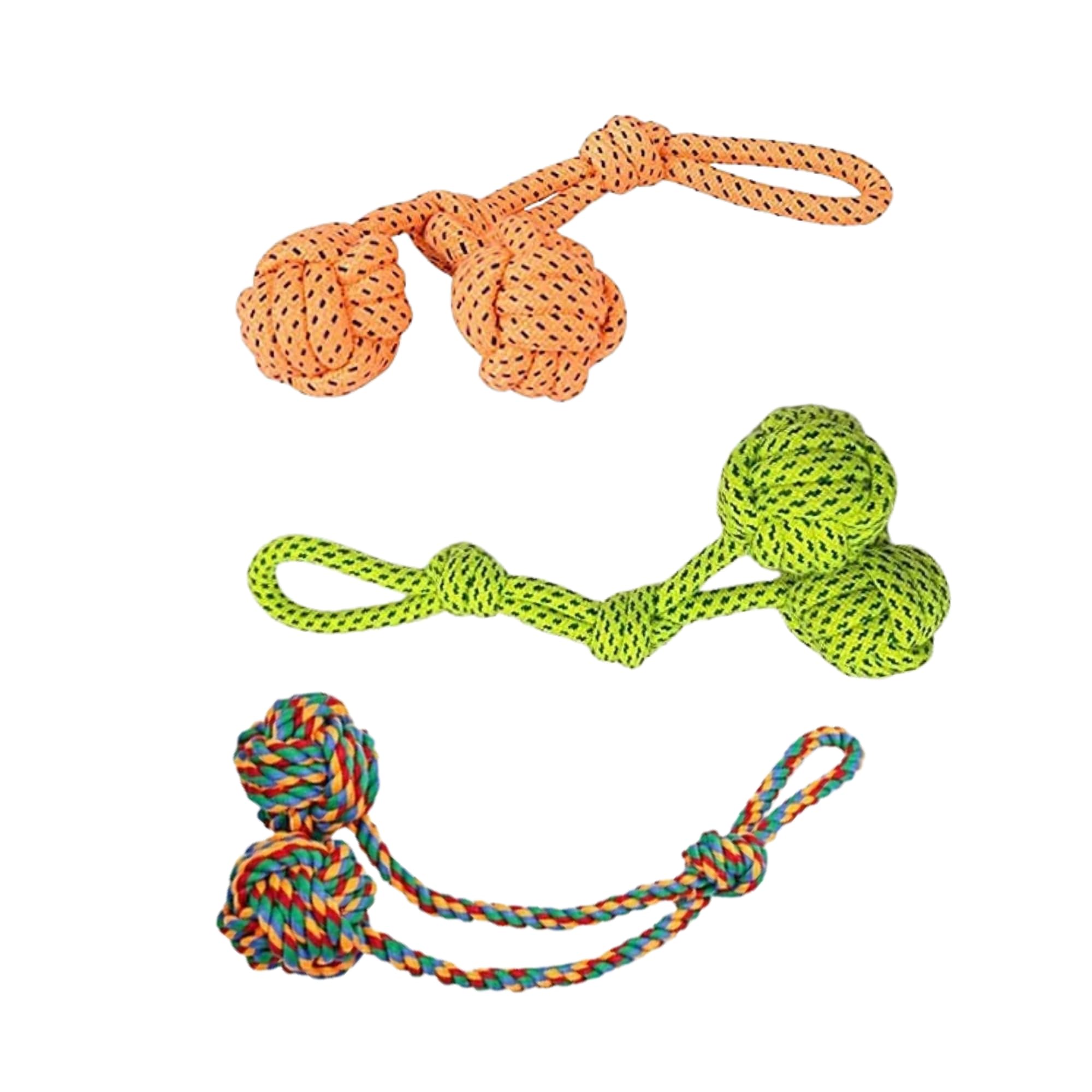 Kittupet HeavyDuty Cotton Tug Of War Rope For Aggressive Chewers  Interactive Fetch, Chew & Dental Health Toy For Medium To La