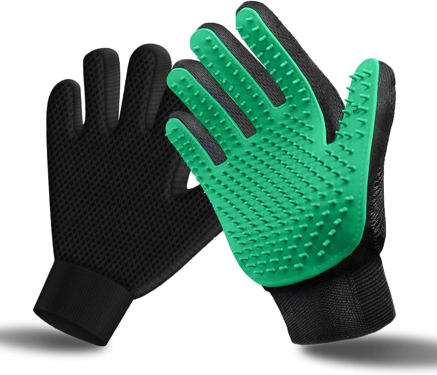 Kspups Pet Grooming Gloves Cat Brushes For Gentle Shedding  Efficient Pets Hair Remover Mittens  Dog Washing Gloves For Long A