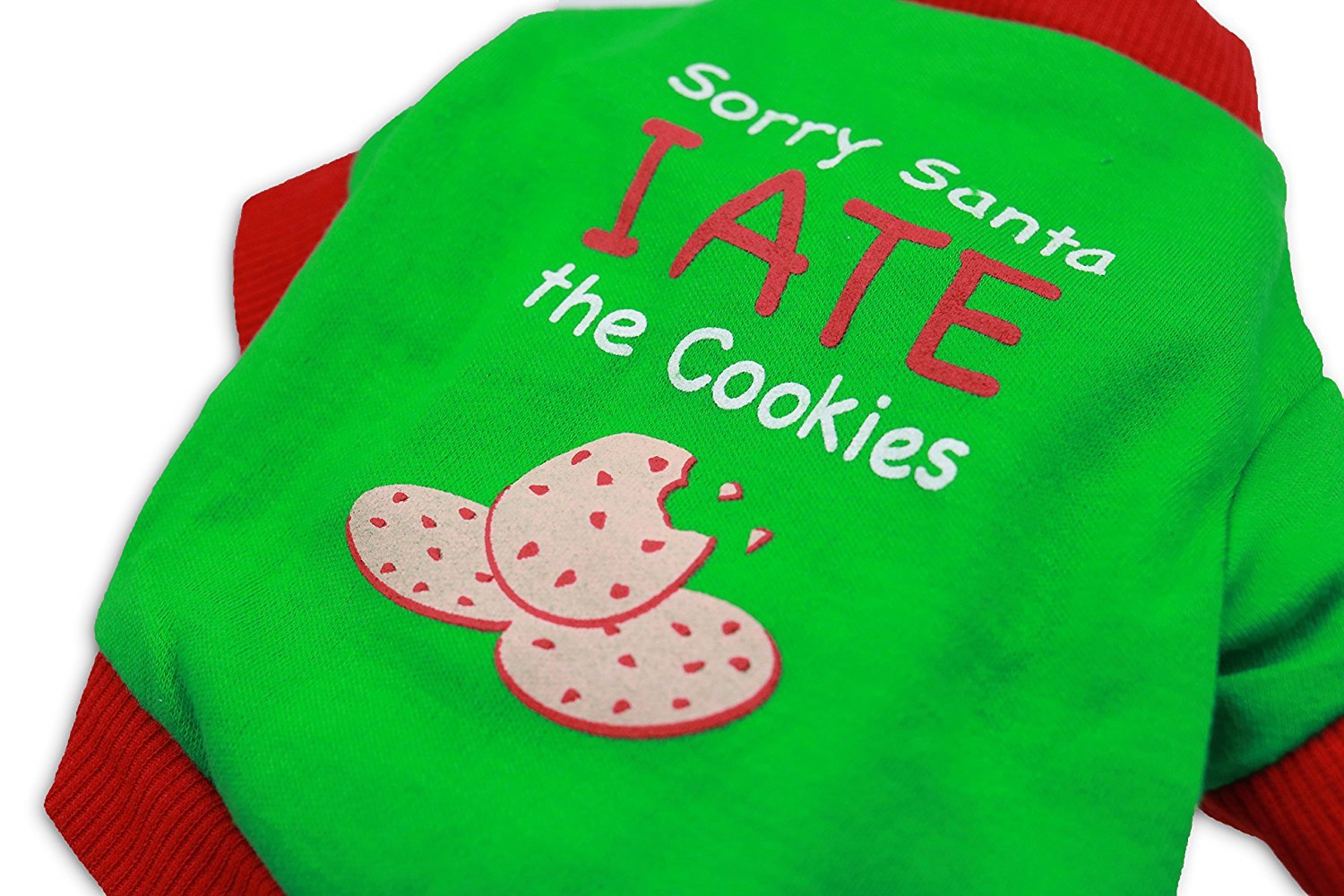 DroolingDog Dog Christmas Shirt Dog Xmas Clothes Pet Holiday Costume Sorry Santa I ATE The Cookie for Small Dogs Christmas T Shi