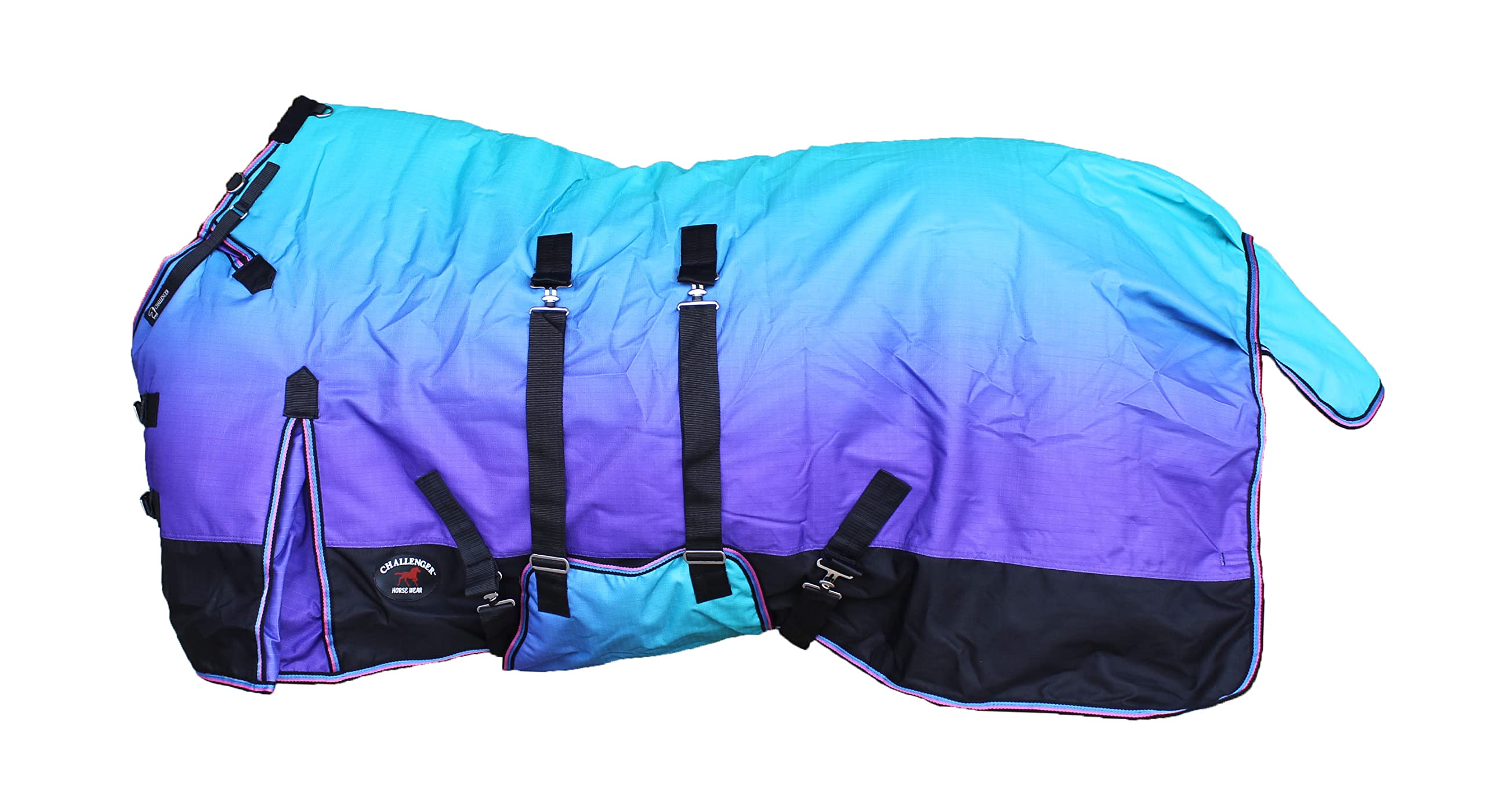 Challenger 70'' 1200D Turnout Medium-Weight Fleece Lined Bellyband Horse Winter Sheet 394Lg