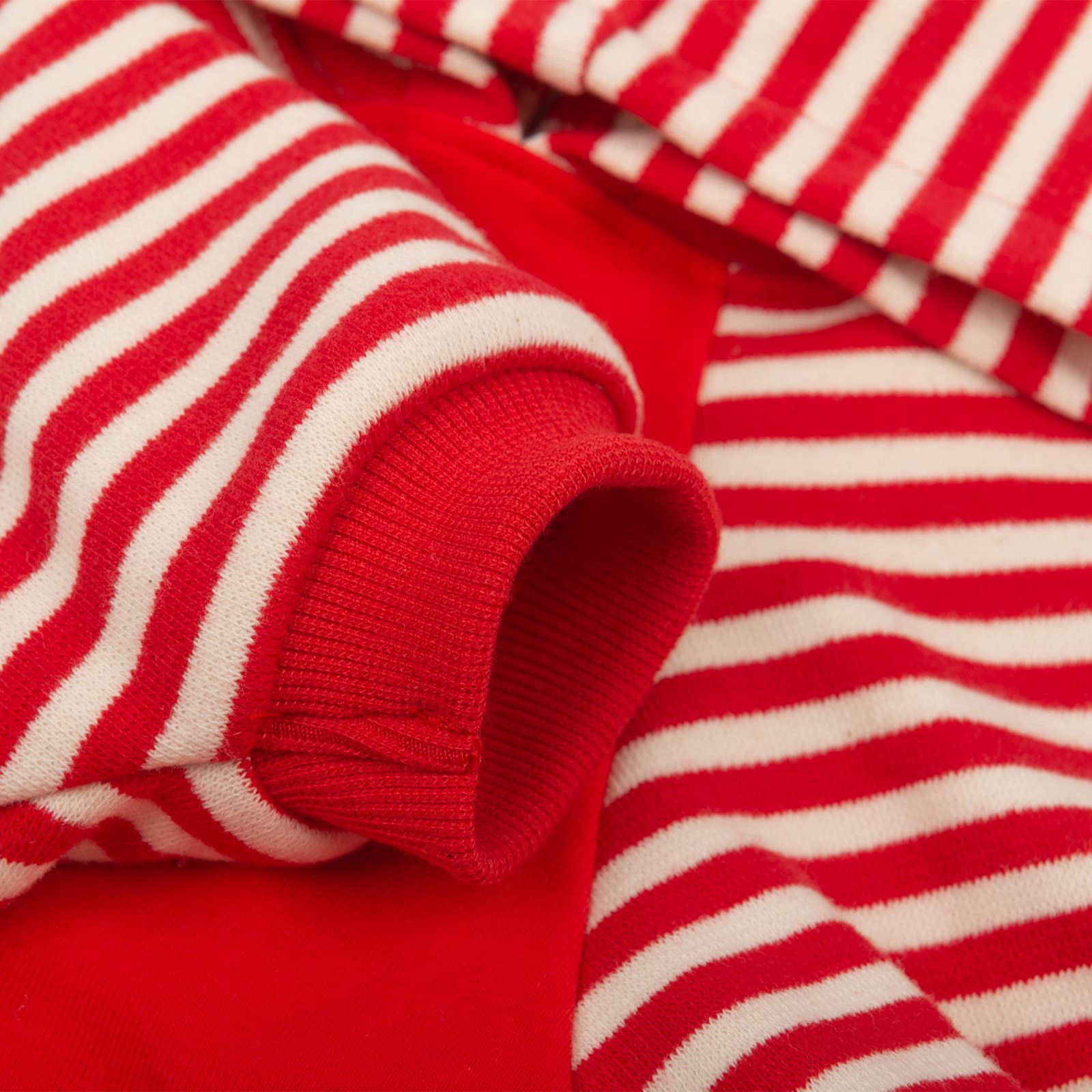 Cutebone Dog Hoodie Shirts Pet Clothes With Hat Red Stripes Dh01Xs