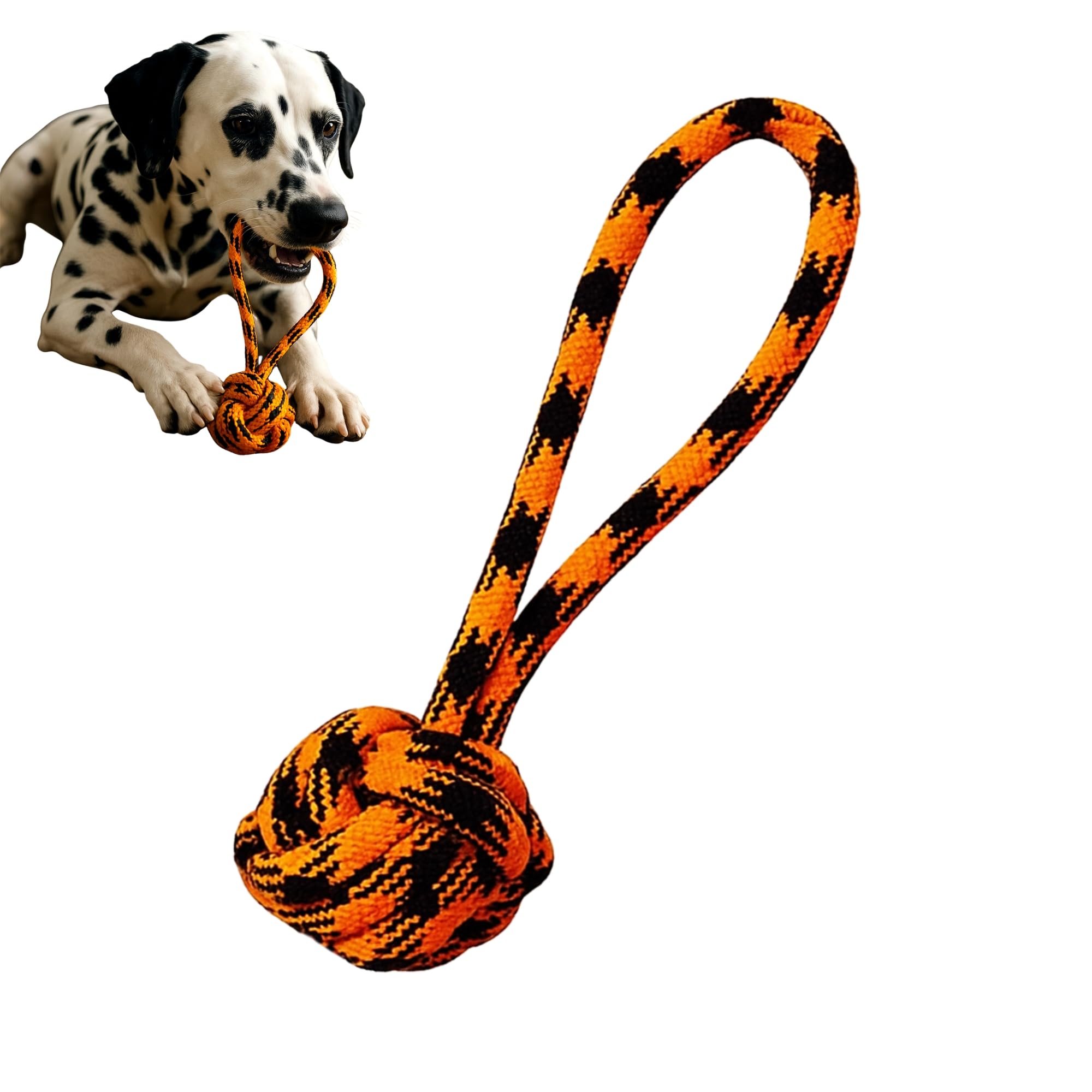 Polka 100% Natural Cotton Rope Dog Toys For Playing | Tug Of War Chew Toys For Dogs | Durable Single Knot Dog Toy For Small Pupp