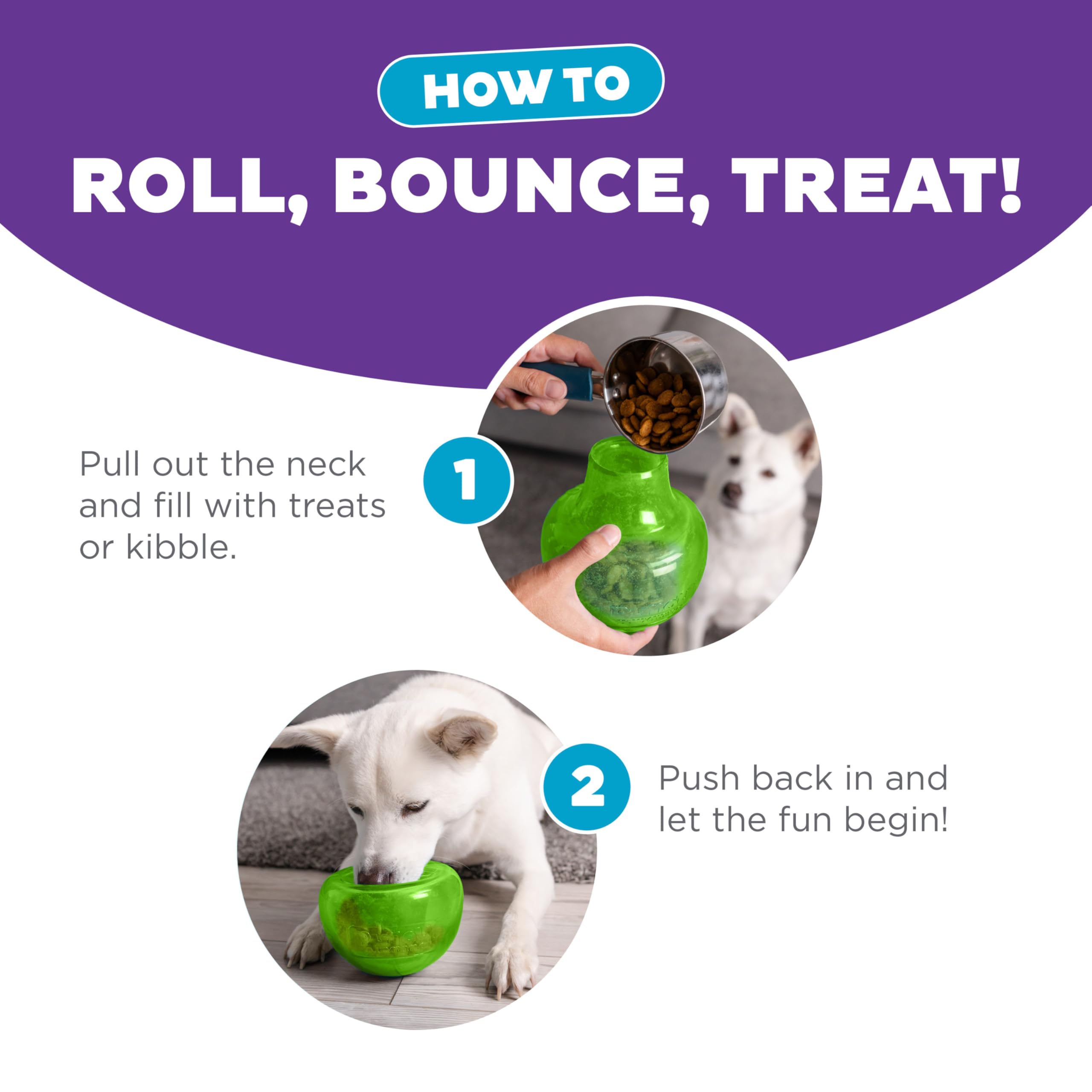 Outward Hound By Planet Dog Snoop Durable Interactive Treat Dispensing Dog Toy, Large, Green