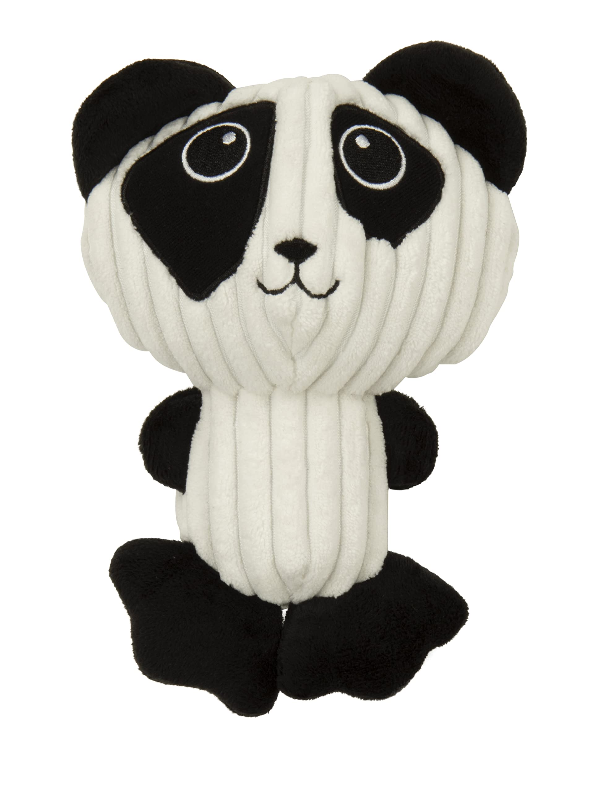 Trustypup Strong 'N Silent Big Head Panda Silent Squeak Plush Dog Toy, Chew Guard Technology - Black/White, Medium