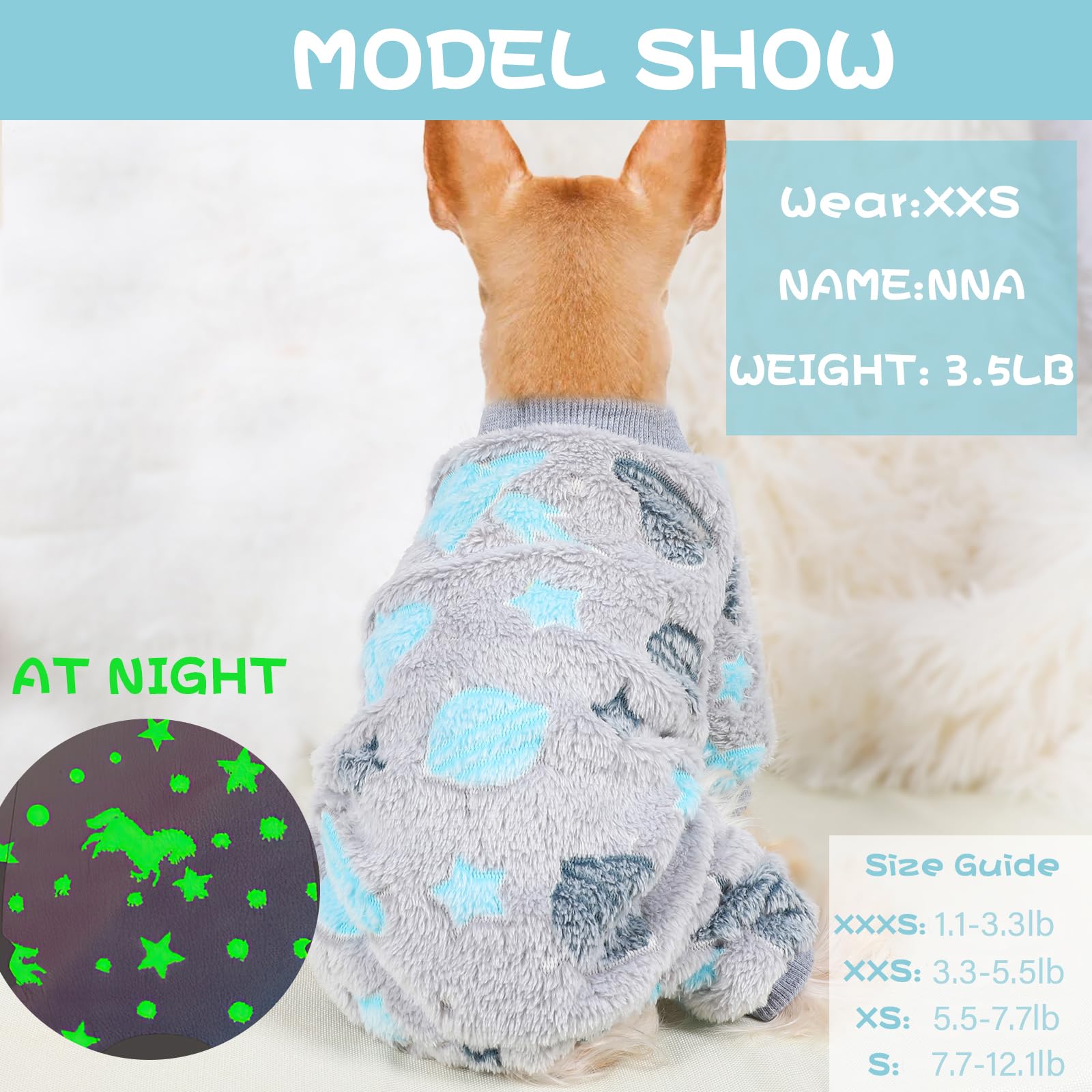 Dog Pajamas For Small Dogs, Chihuahua Pajamas, Puppy Clothes, Extra Small Puppy Pjs, Soft Pet Onesies,Dog Shirts Chihuahua Yorkie Teacup Cat Clothing (Doughnut, Large)