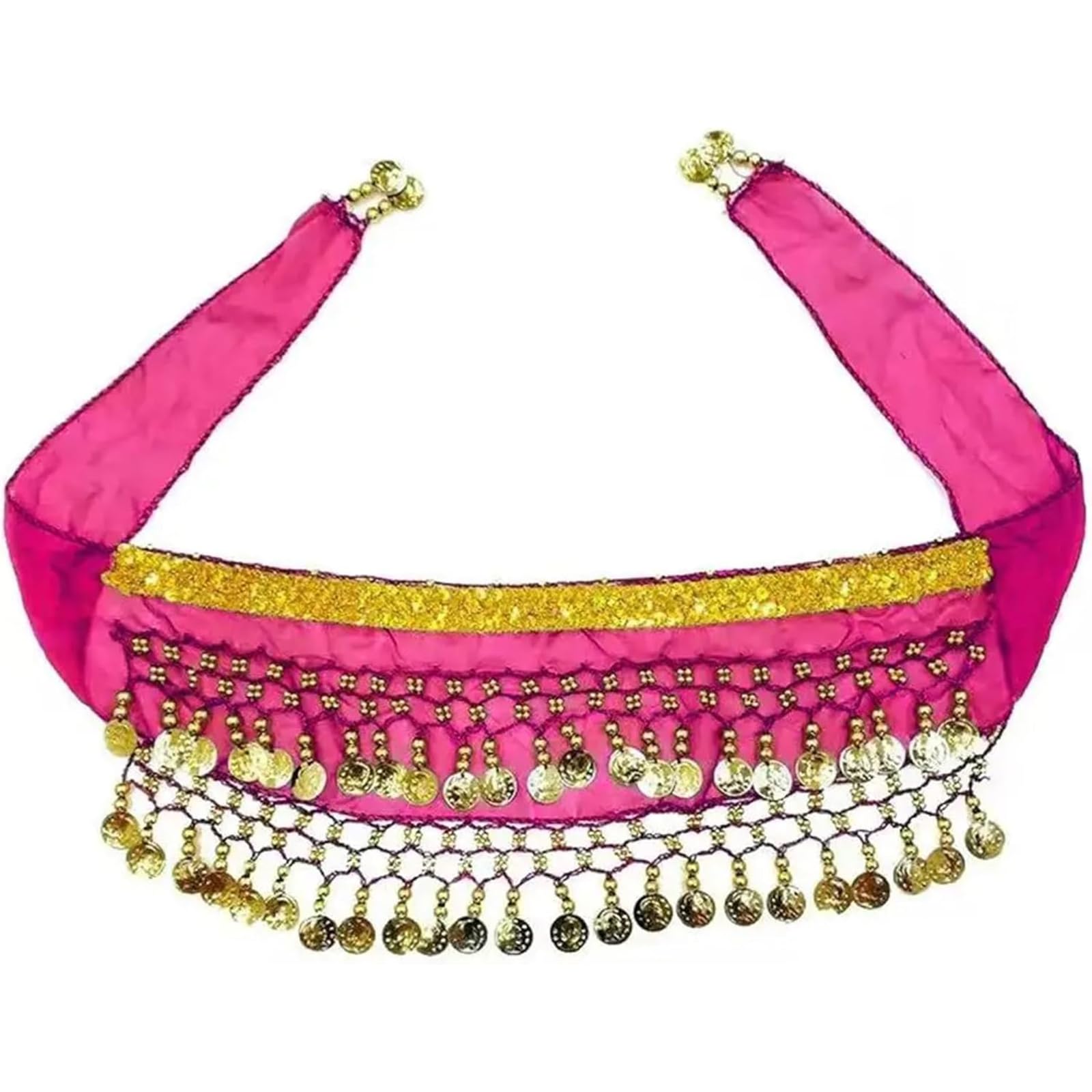 Agloo Funny Dog Belly Dancer Costume - Shaking Hip Outfit With Sequin Butt Clothes,Scarf For Pet Cosplay Parties (Pink)