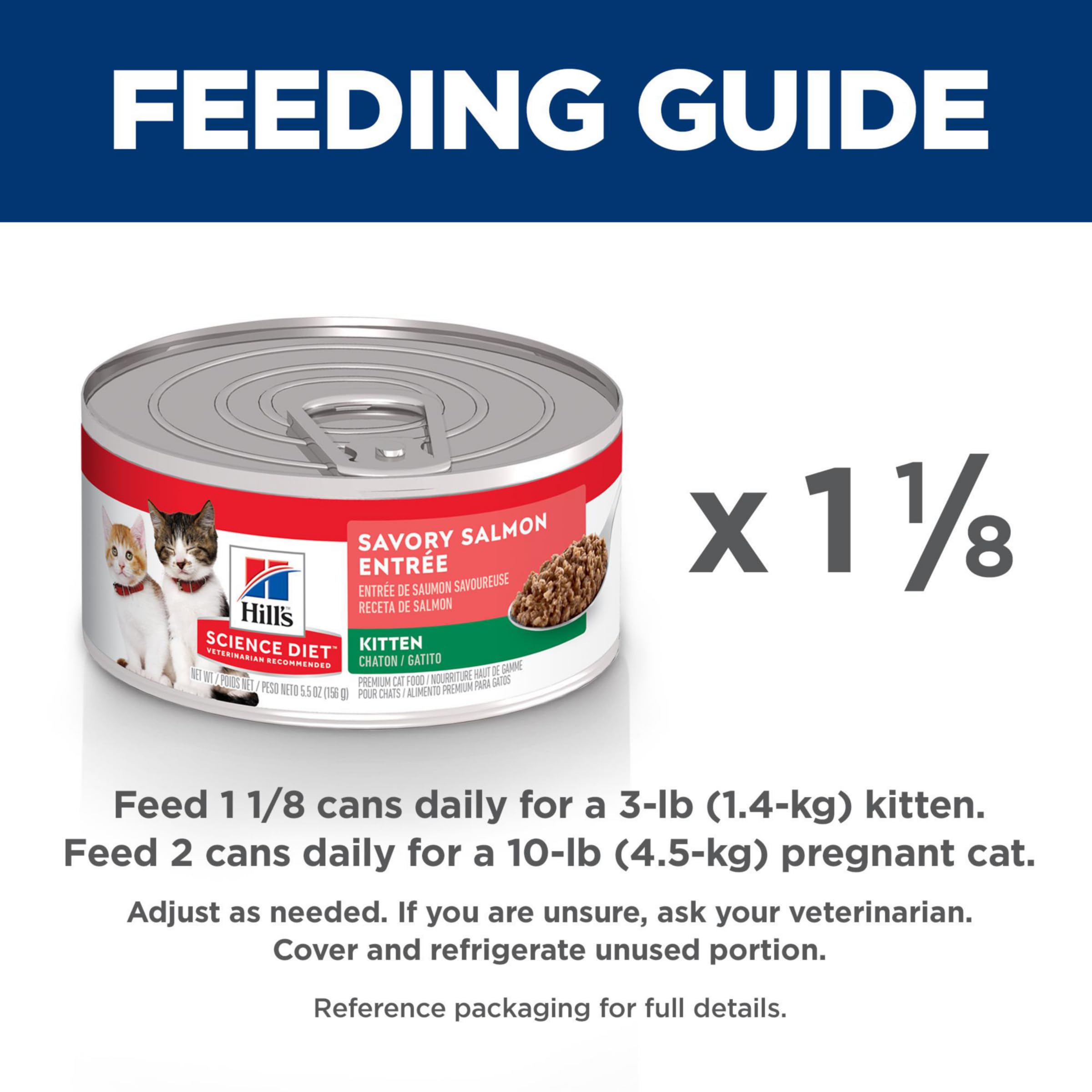 Hills Science Diet Kitten, Kitten Premium Nutrition, Wet Cat Food, Salmon Minced, 5.5 oz Can, Case of 24