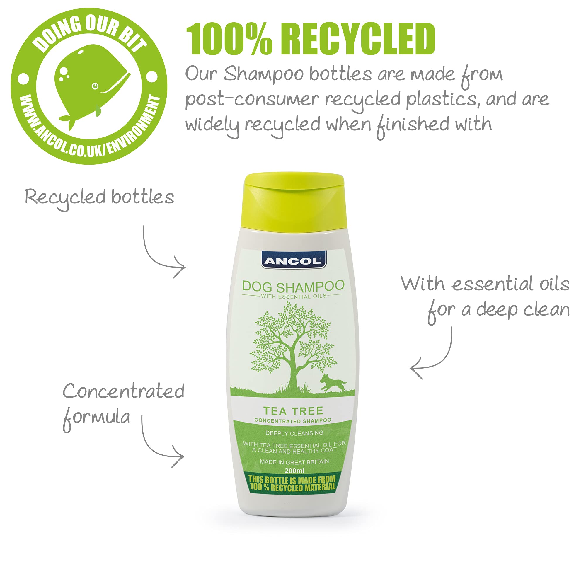 Ancol Tea Tree Dog Shampoo 200 Ml