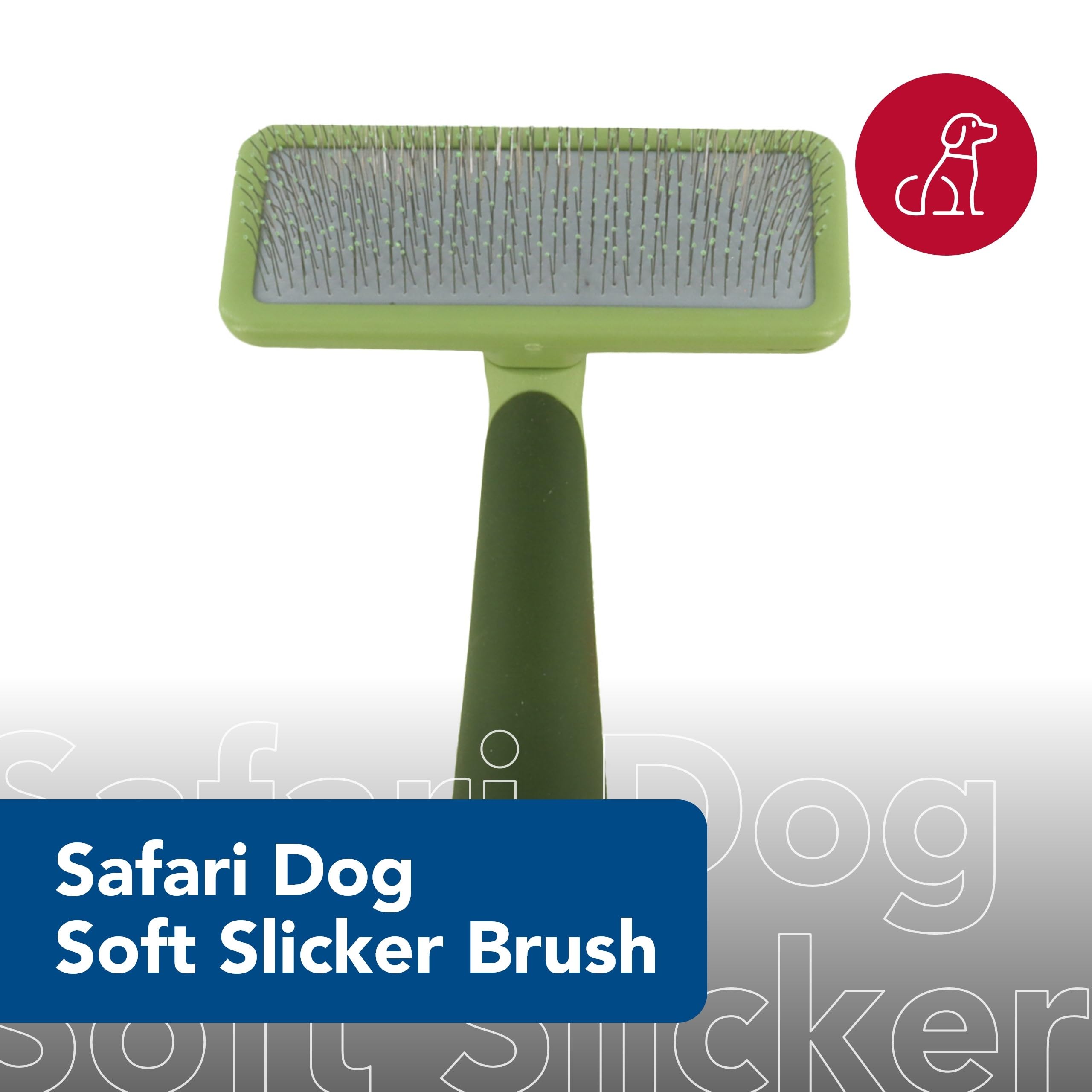 Coastal Pet Safari Dog Soft Slicker Brush - Dog Grooming Brush For Shedding - For Dogs With Short, Medium And Long Hair - Large - 6.75' X 4.375'