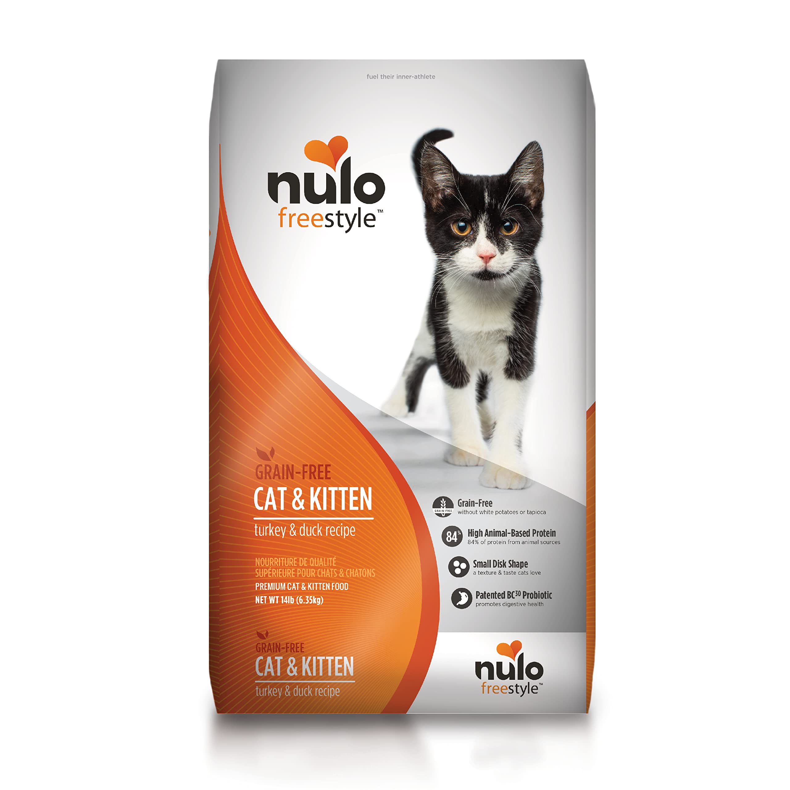 Nulo Freestyle Cat & Kitten Food, Premium Grain-Free Dry Small Bite Kibble Cat Food, High Animal-Based Protein with BC30 Probiot