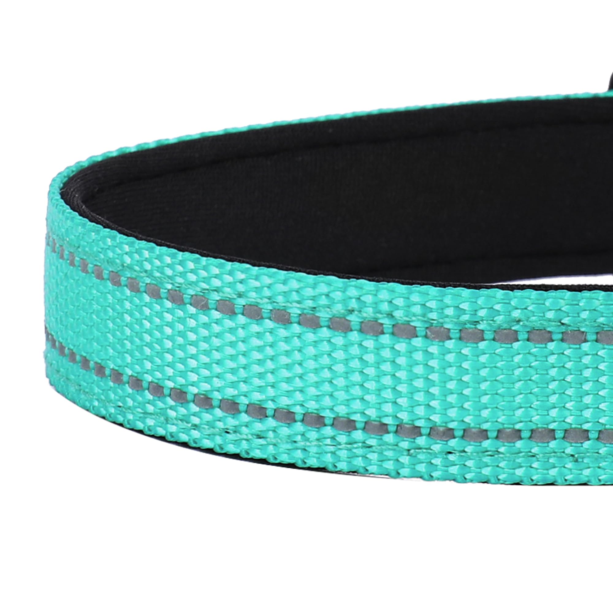 Pwod Reflective Dog Collar, Adjustable Soft Neoprene Padded Nylon Pet Collars With Buckle For Puppy And Small Dogs, Cats, Turquo