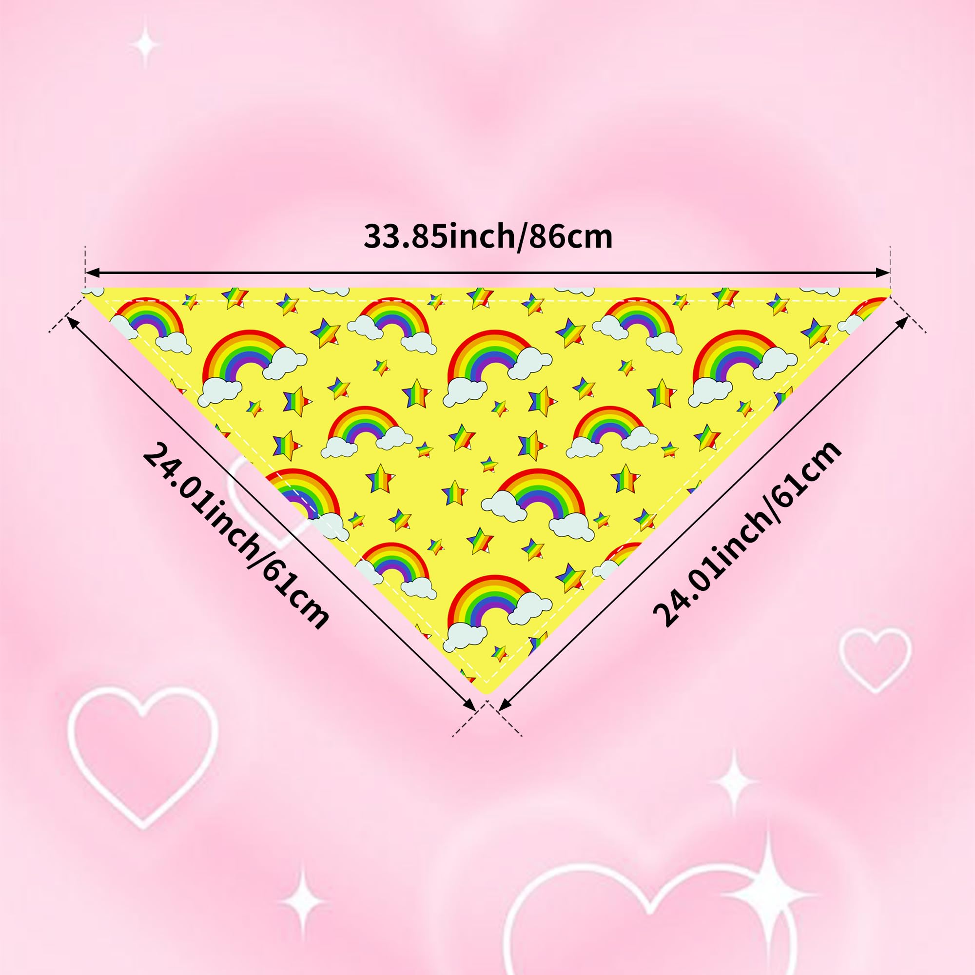 Jpgdn 50Pcs Pride Day Dog Bandanas Large Bulk For Large Extra Large Xl Xxl Boys Girls Adjustable Triangle Bibs Scarves Kerchief
